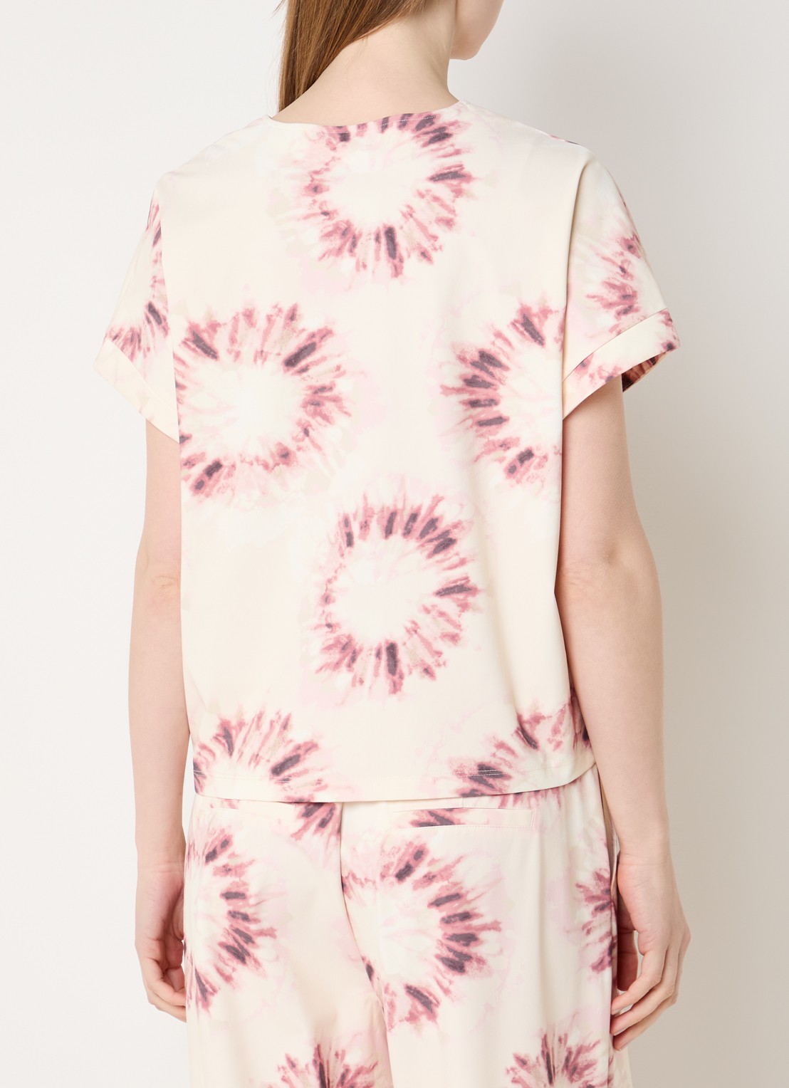 Claudia Sträter Top met tie-dye dessin - achterkant 4 ivoor