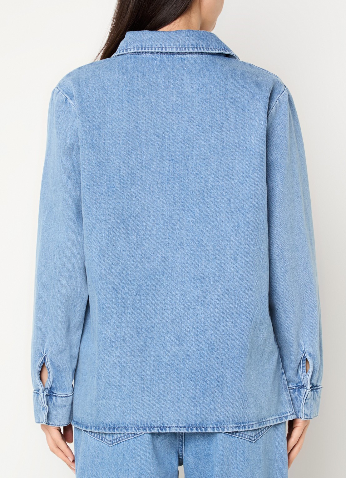 Claudia Sträter Tuniek van denim met kraag - achterkant 4 indigo