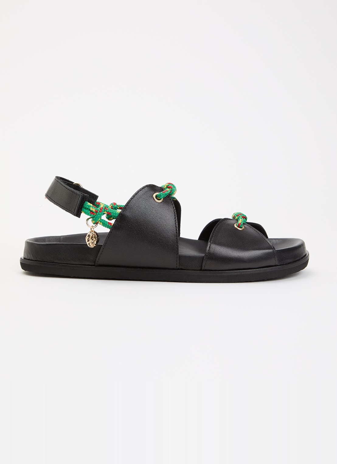 Claudie Pierlot Adagio sandaal van leer - voorkant 4 zwart