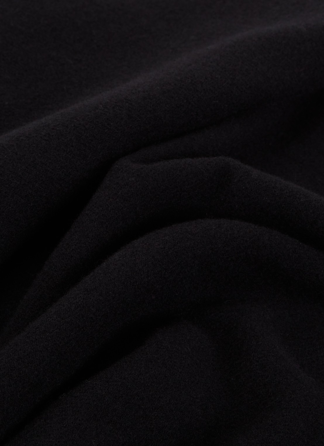 Claudie Pierlot Alaska sjaal van wol met franjes - detail 3 zwart