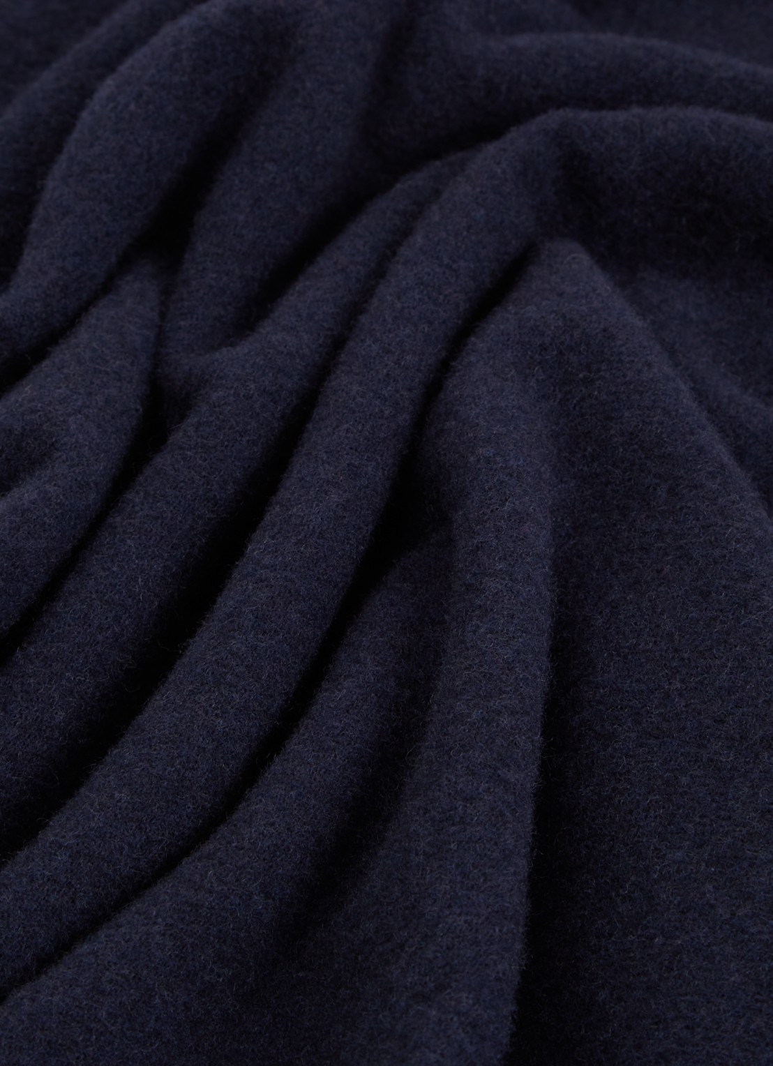 Claudie Pierlot Alaska sjaal van wol met franjes - detail 2 blauw