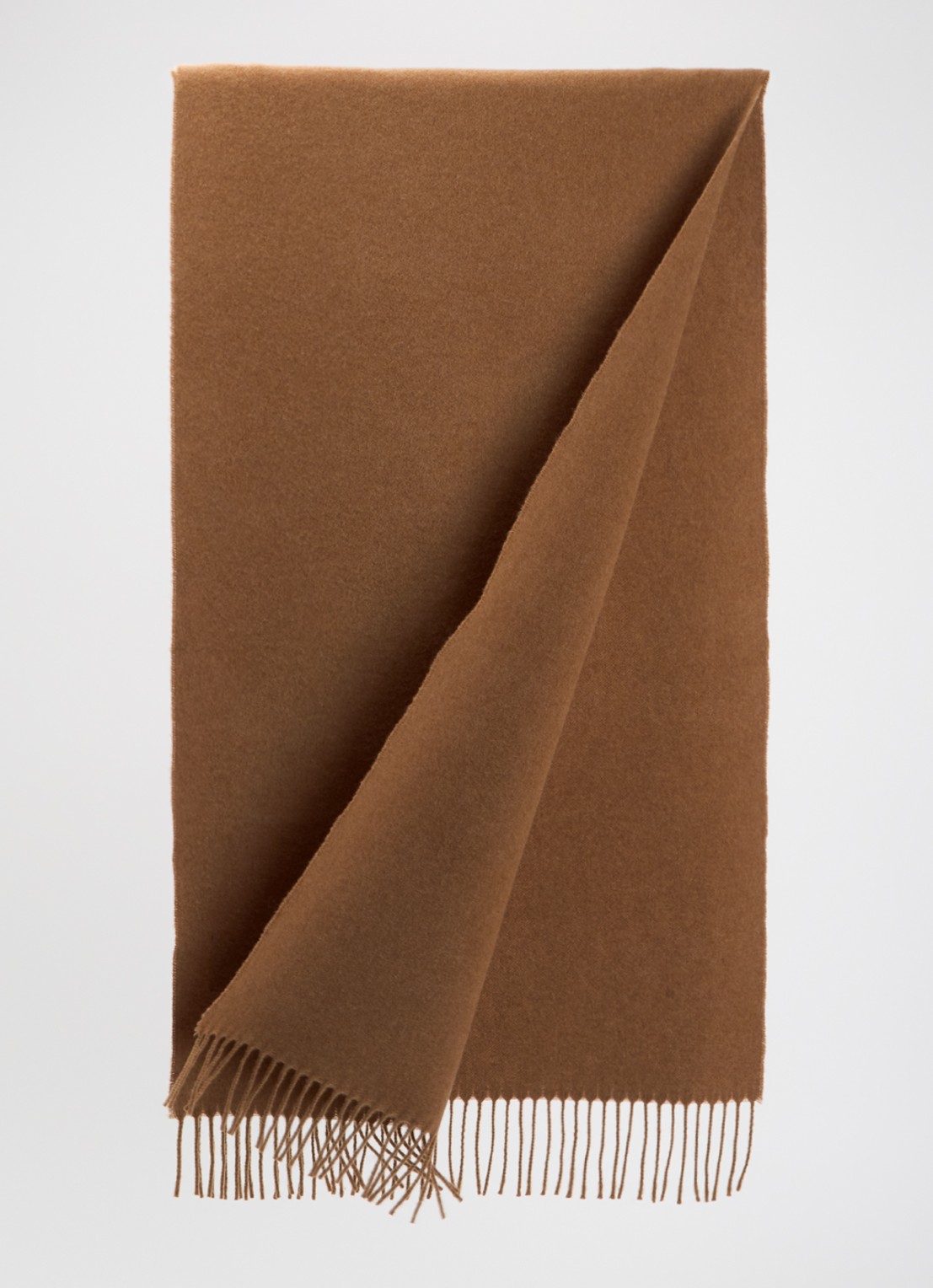 Claudie Pierlot Alaska sjaal van wol met franjes - detail 2 bruin