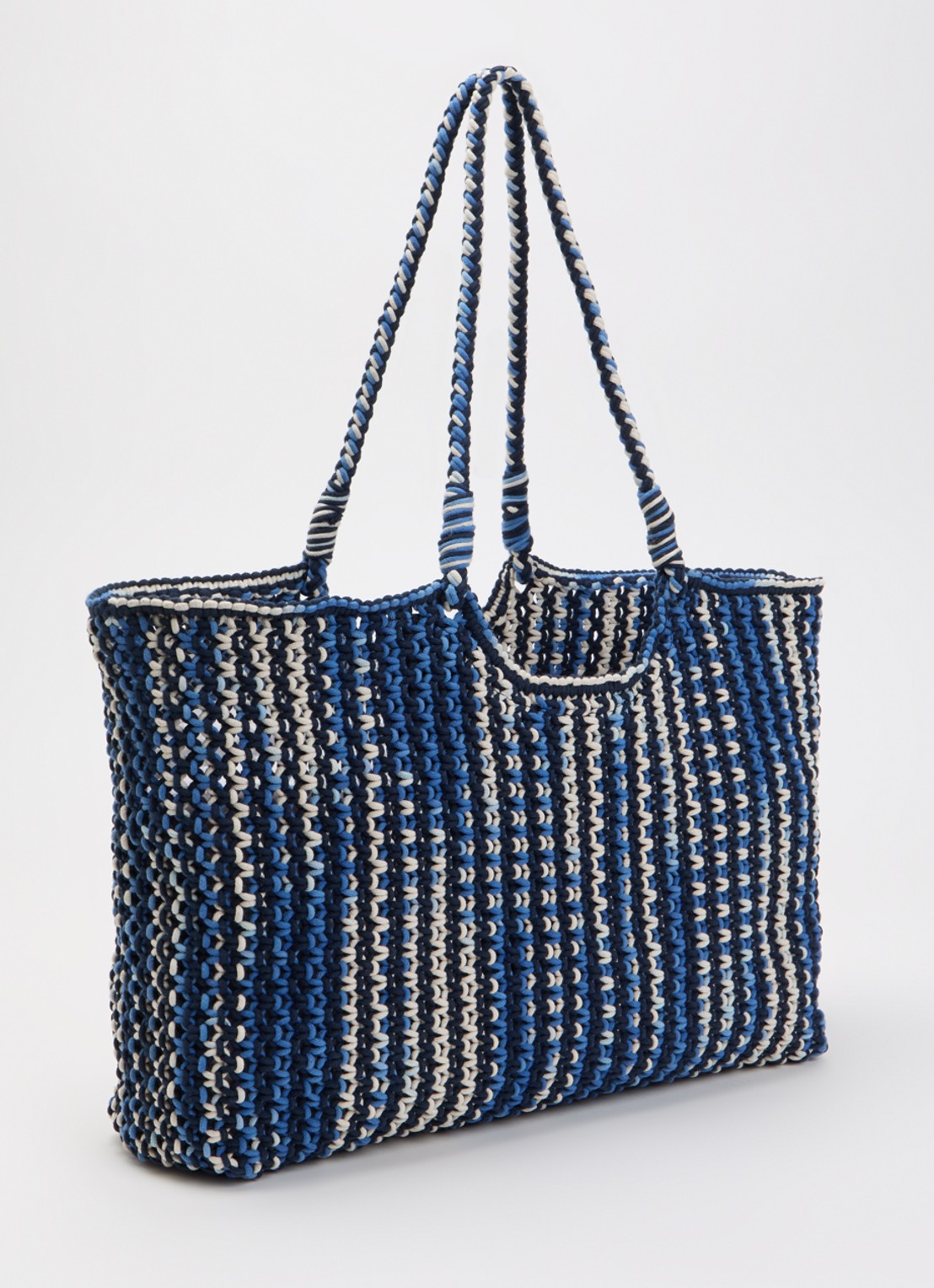 Claudie Pierlot Alienor shopper met print - achterkant 5 donkerblauw