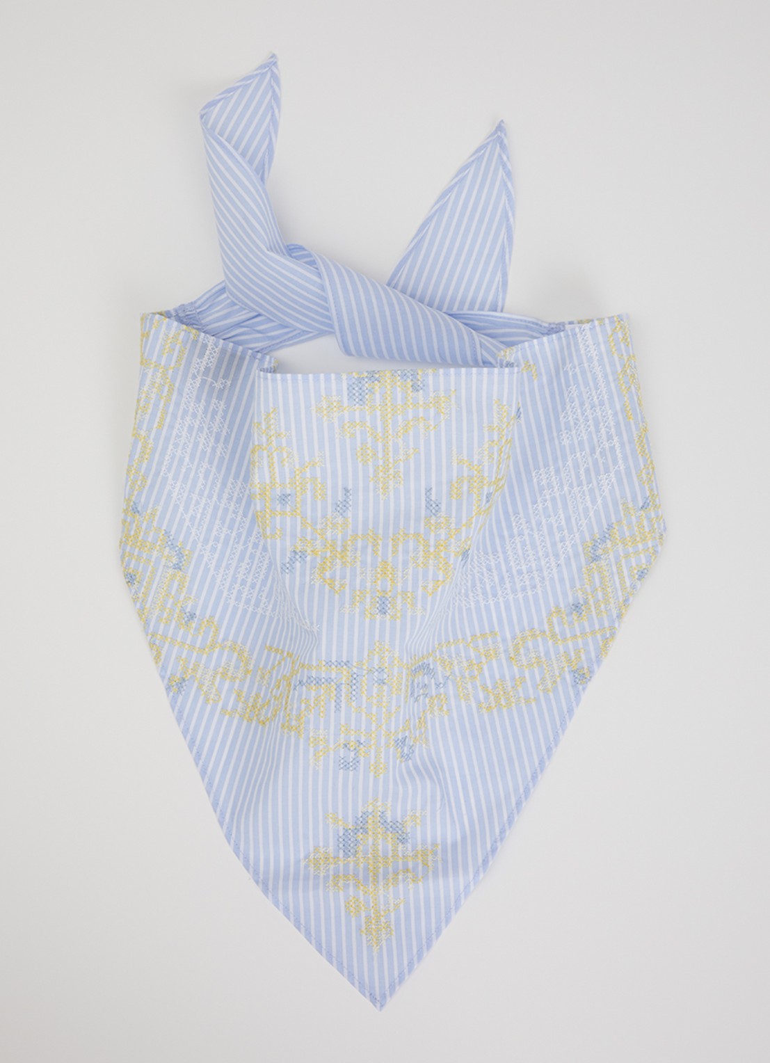 Claudie Pierlot Amalya bandana met borduring - voorkant lichtblauw