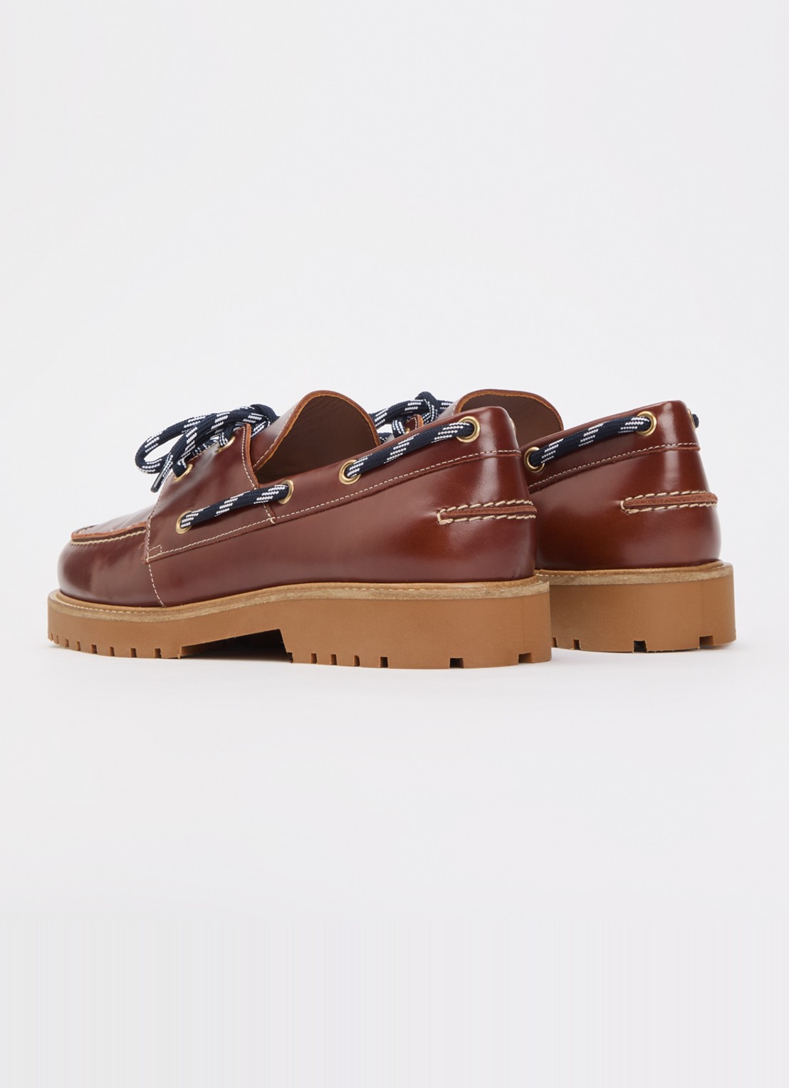 Claudie Pierlot Audrey bootschoen van leer - achterkant 2 bruin