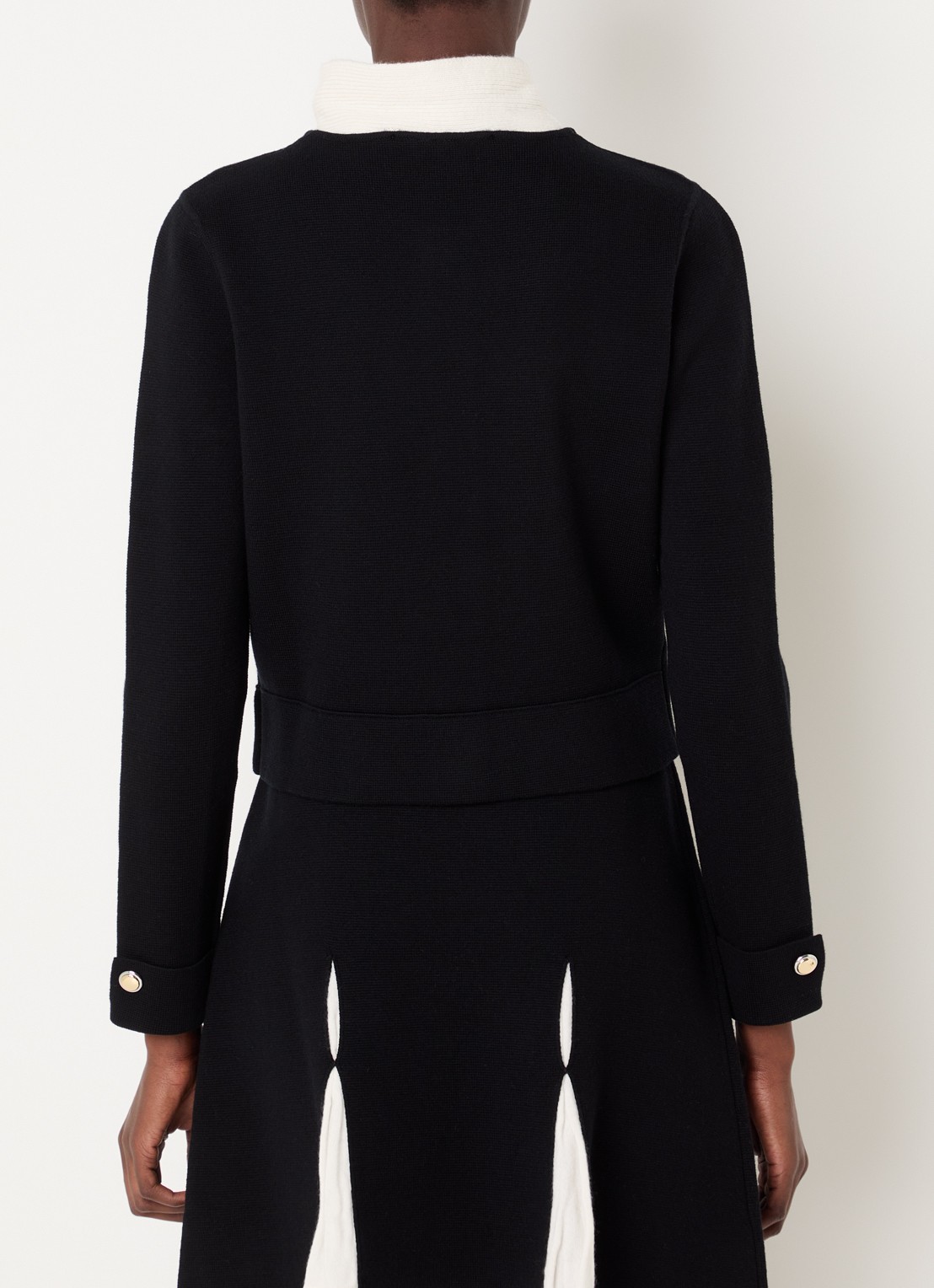 Claudie Pierlot Blazer in wolblend met sjaalkraag - achterkant 2 zwart