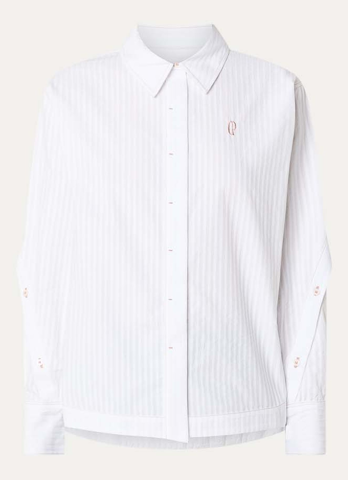 Claudie Pierlot Blouse met logoborduring - voorkant wit