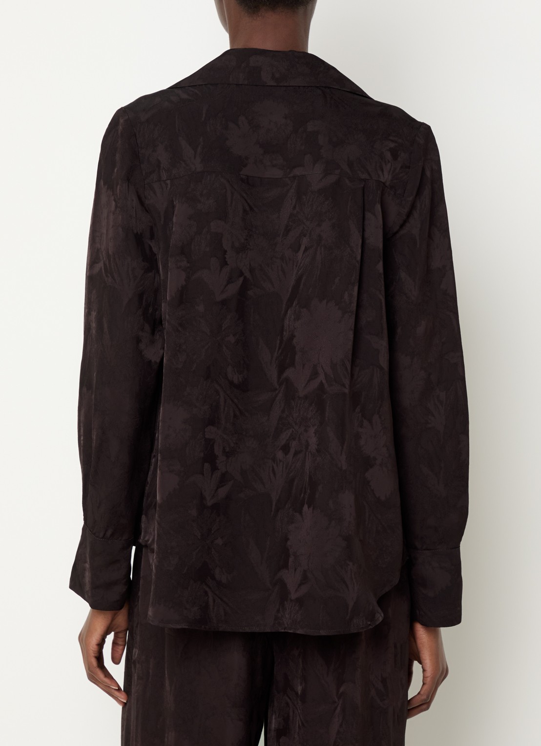 Claudie Pierlot Blouse met print - achterkant donkerbruin
