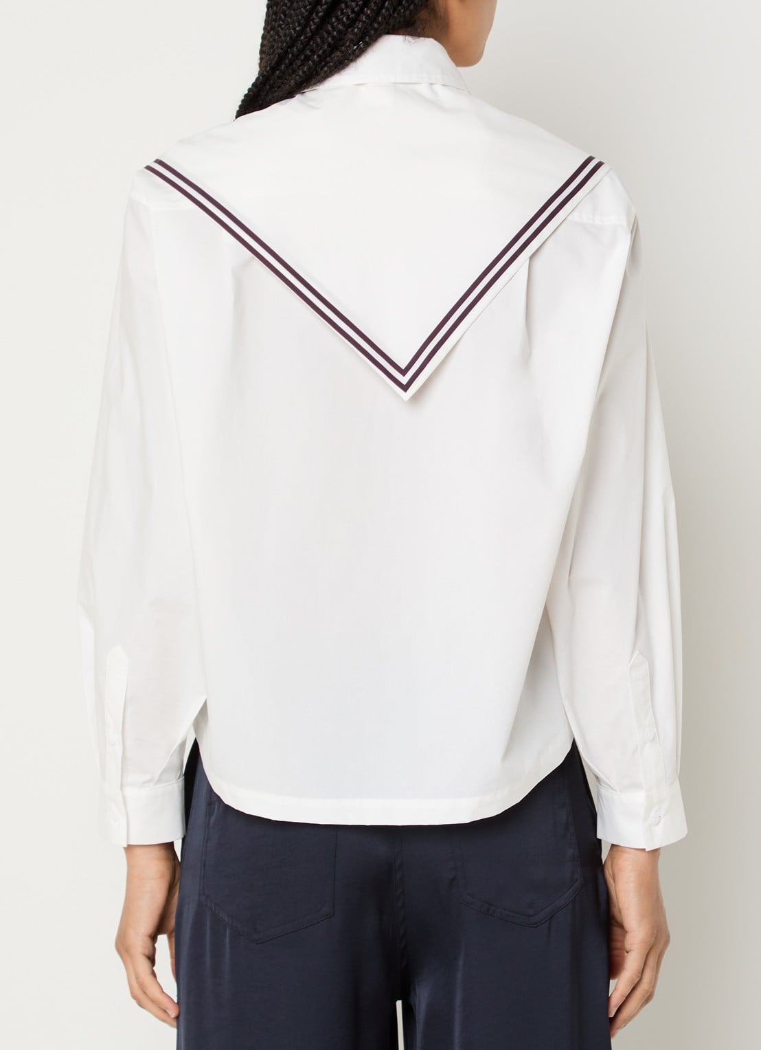 Claudie Pierlot Blouse met sjaalkraag - achterkant 4 gebroken wit