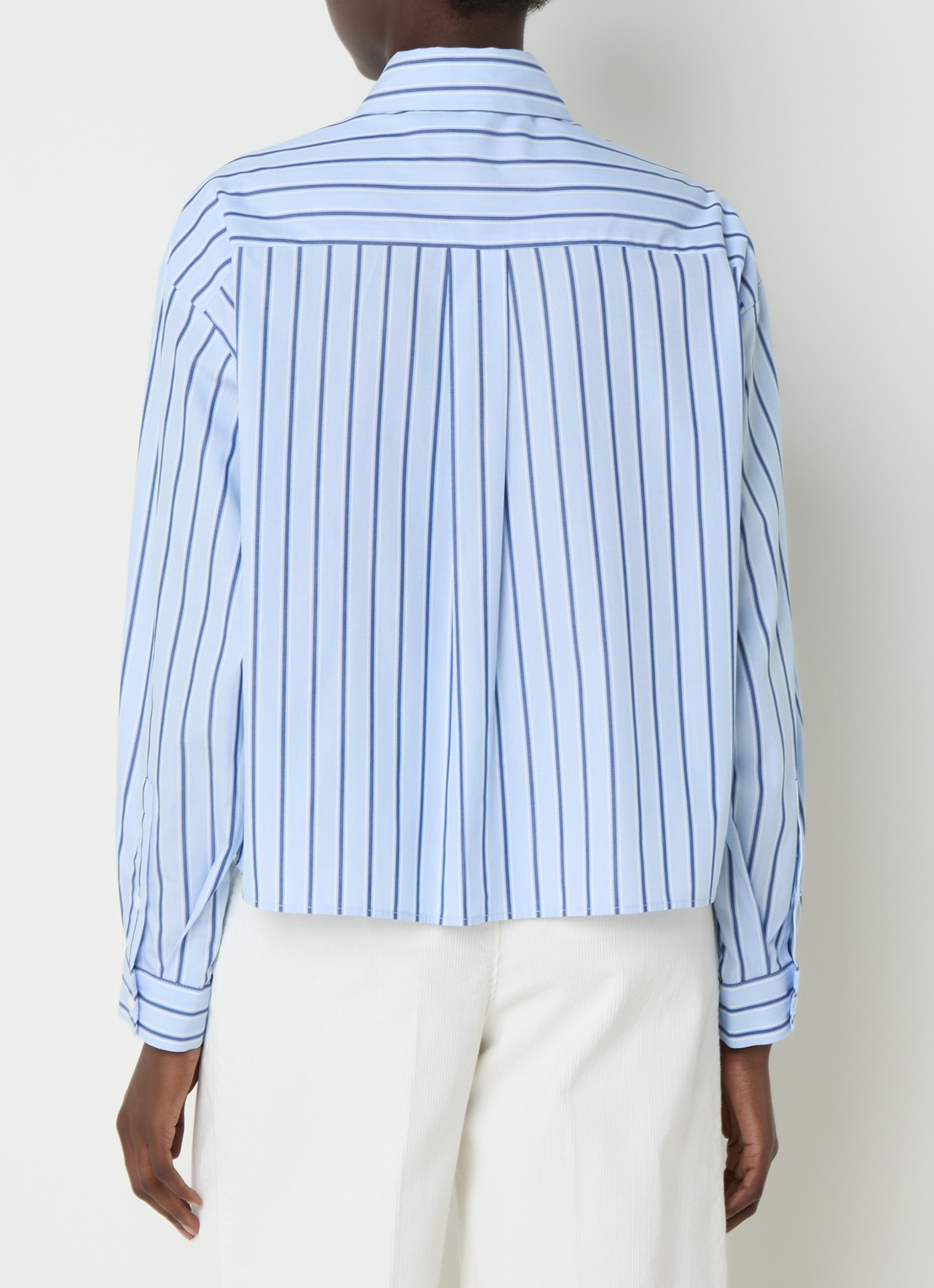 Claudie Pierlot Blouse met streepprint - achterkant 4 blauw
