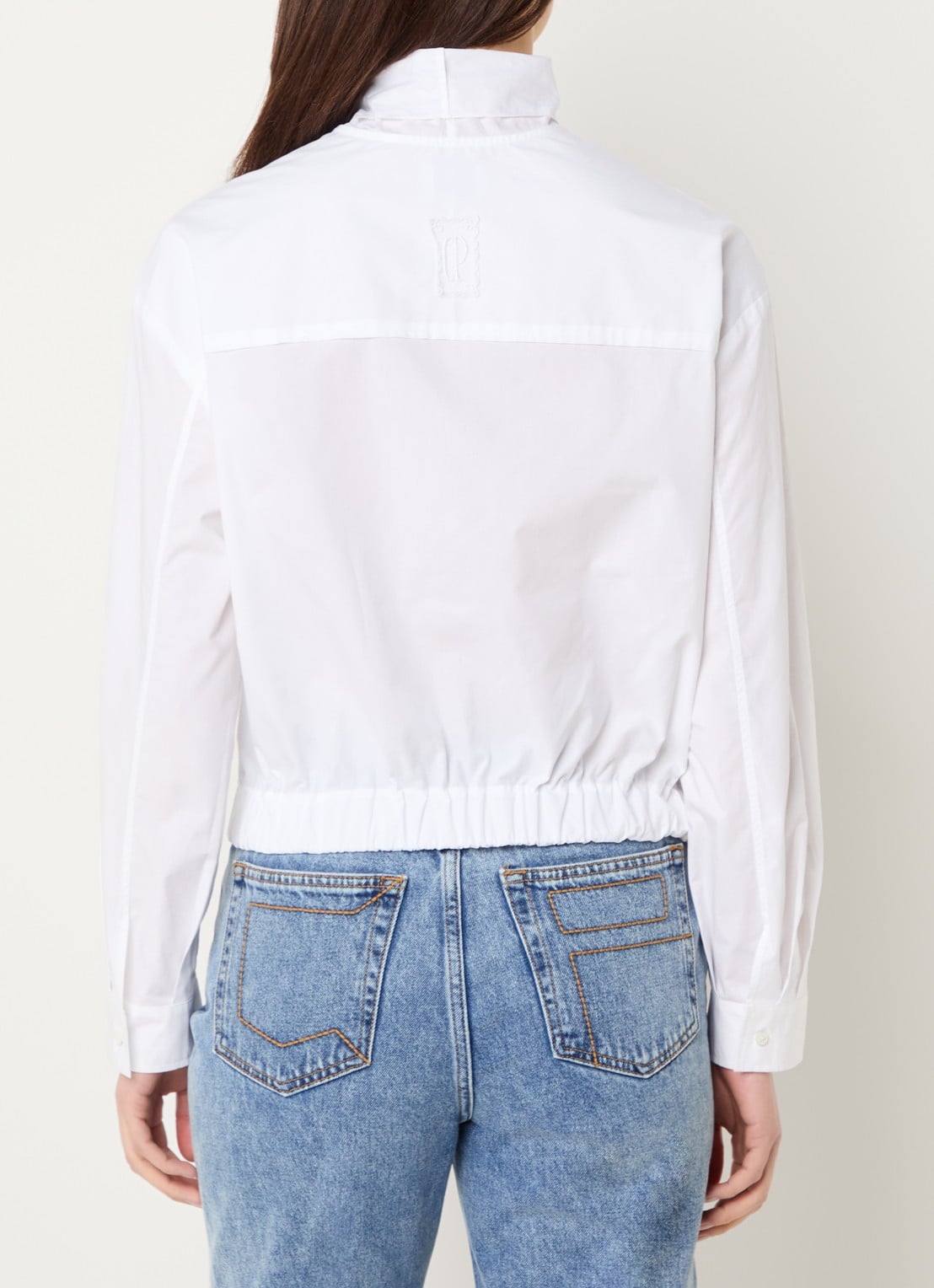 Claudie Pierlot Callybis blouse met elastische band - achterkant 3 wit