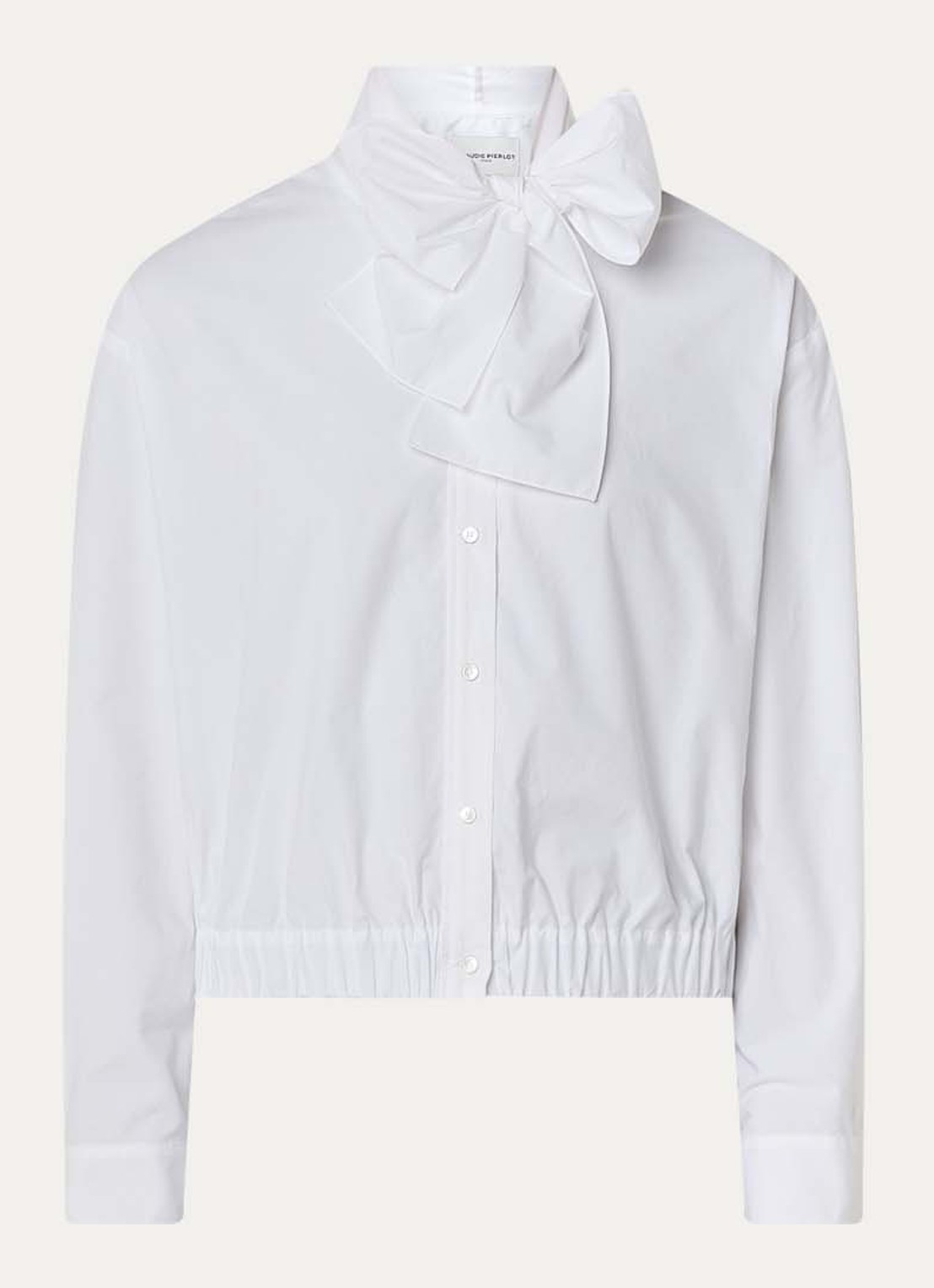 Claudie Pierlot Callybis blouse met elastische band - voorkant wit