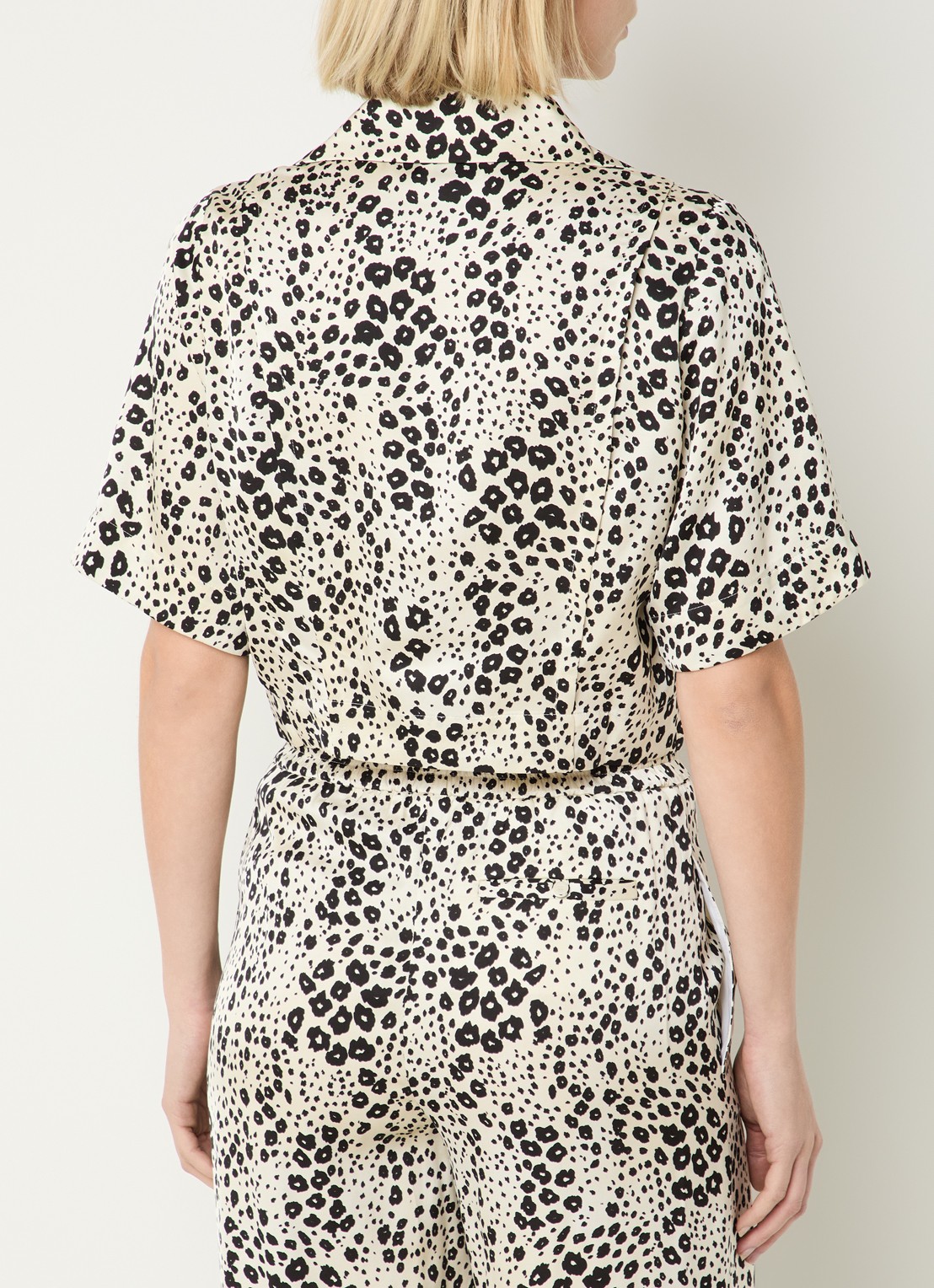 Claudie Pierlot Clair cropped tuniek met print - achterkant 3 wit
