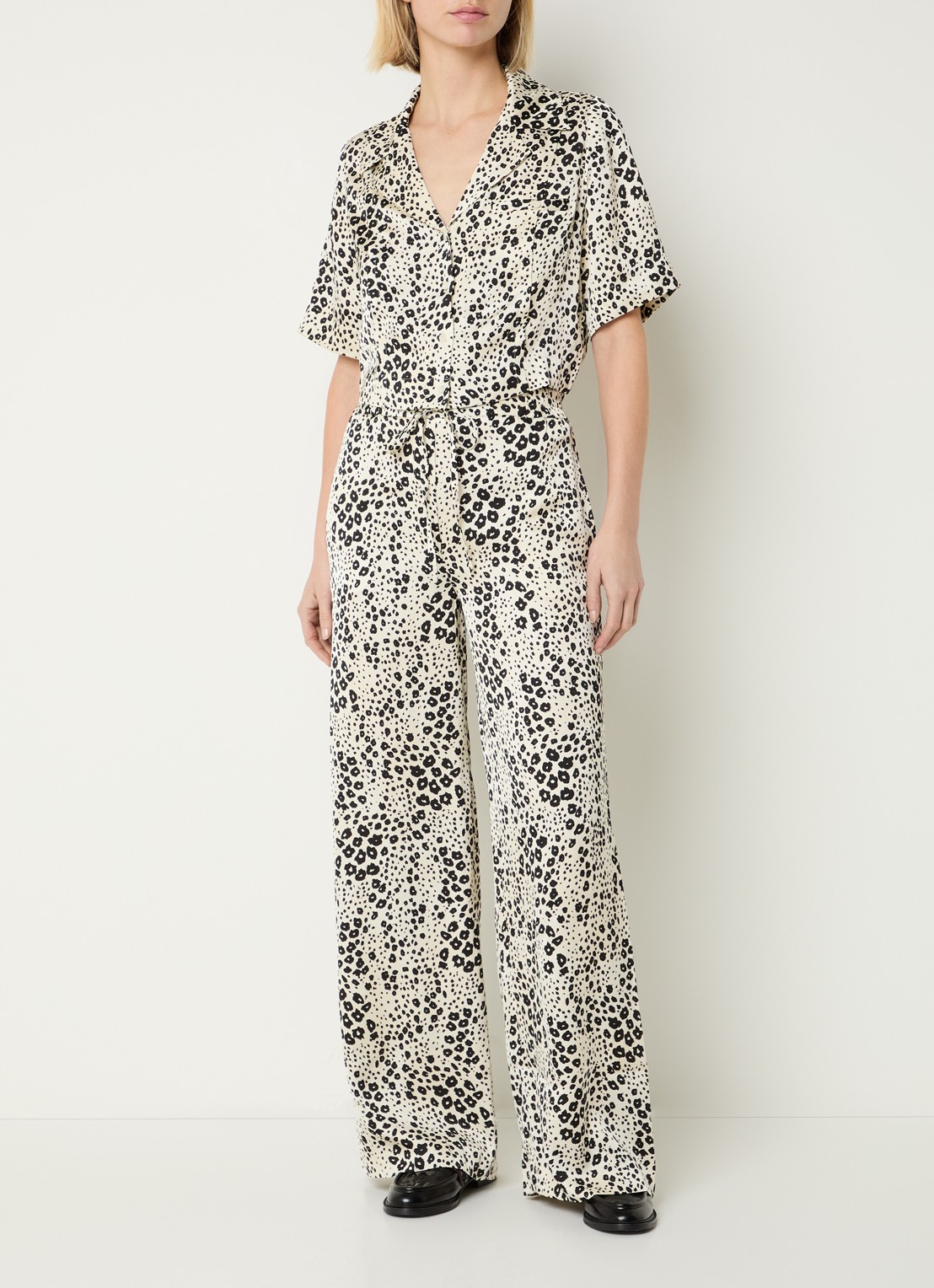 Claudie Pierlot Clair cropped tuniek met print - voorkant 2 wit