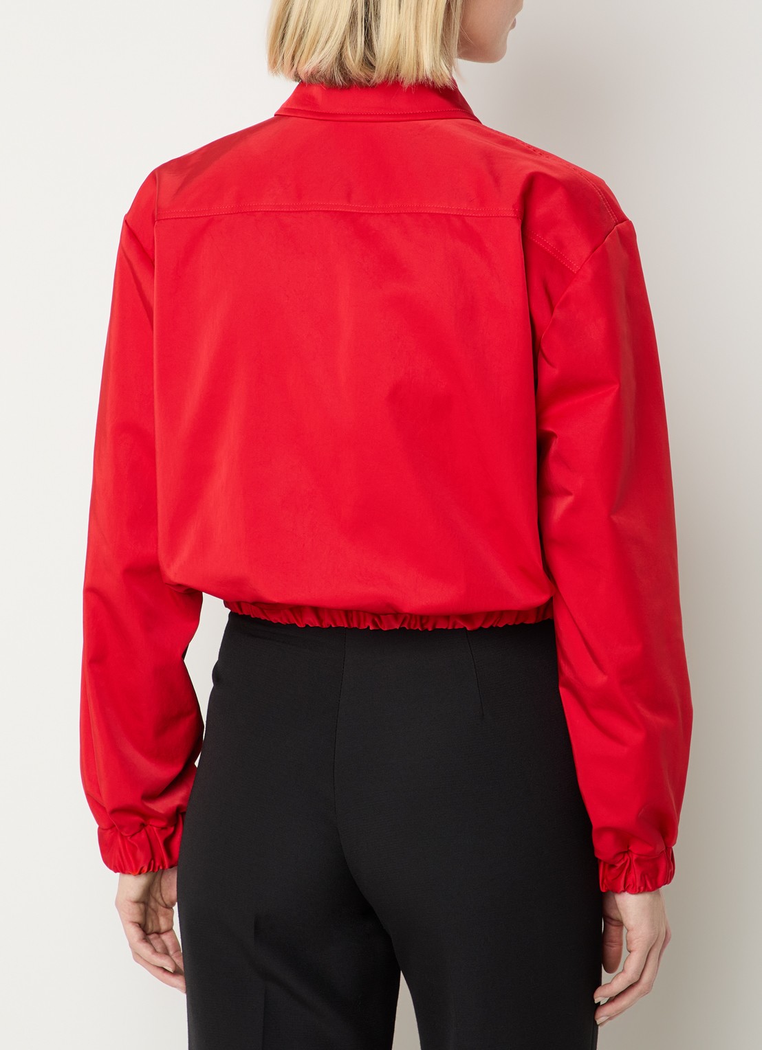Claudie Pierlot Cropped jack met steekzakken - achterkant rood