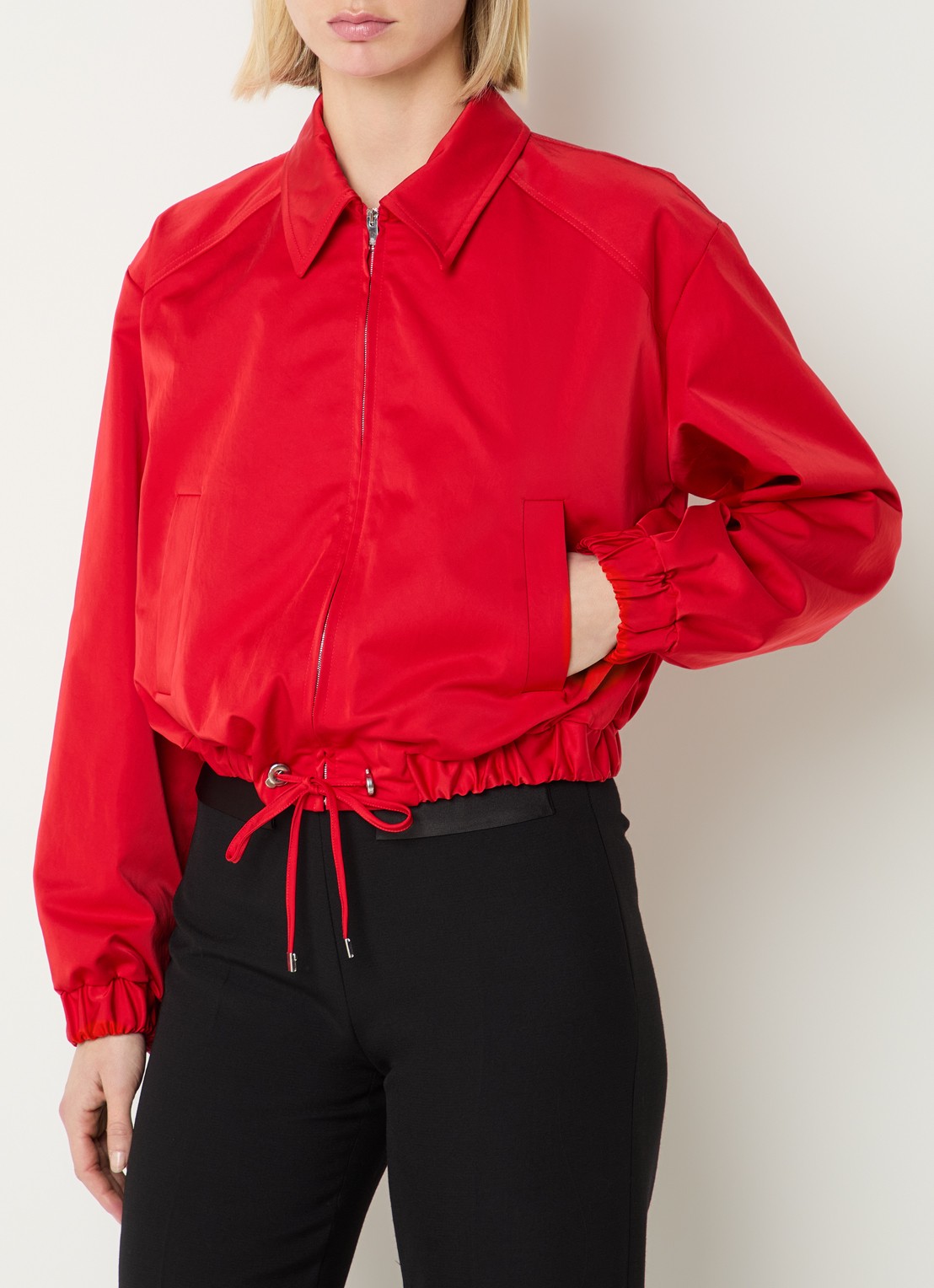 Claudie Pierlot Cropped jack met steekzakken - detail 4 rood