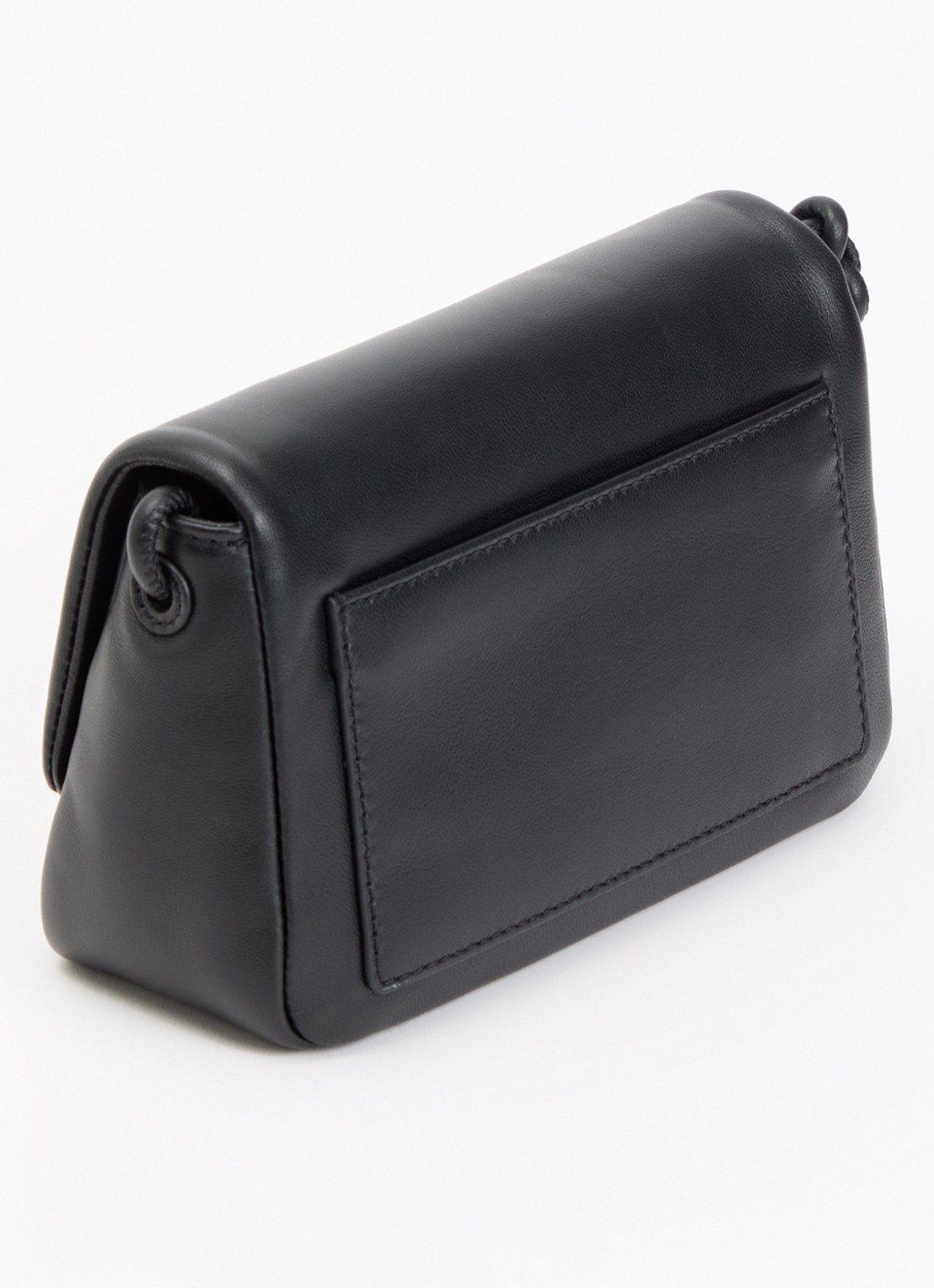 Claudie Pierlot Crossbodytas van lamsleer met logo  - achterkant 5 zwart