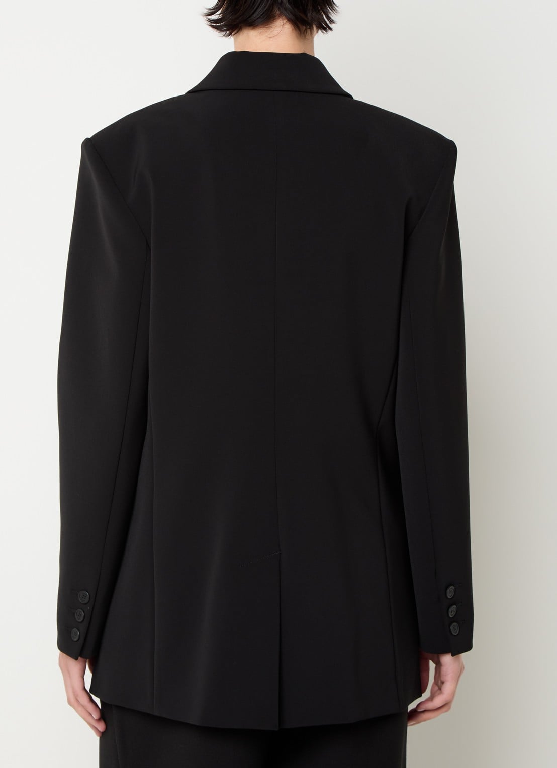 Claudie Pierlot Double-breasted blazer met schoudervulling - achterkant zwart