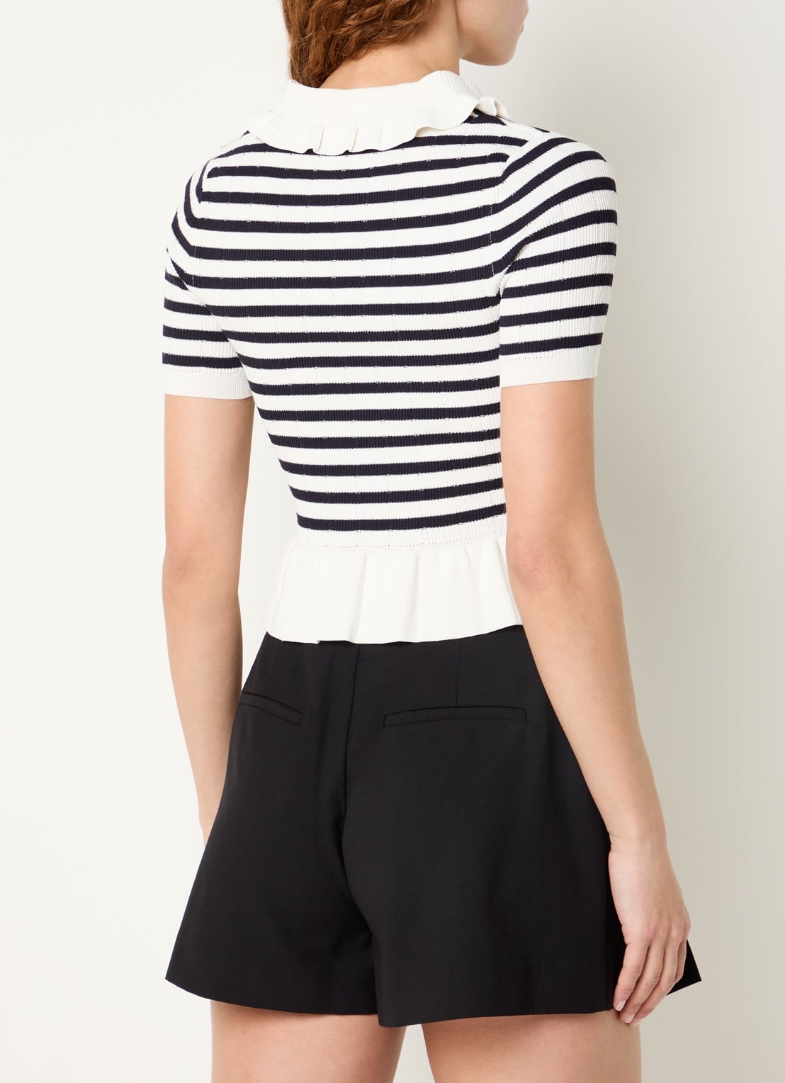 Claudie Pierlot Fijngebreide top met cut-out detail - achterkant 4 wit