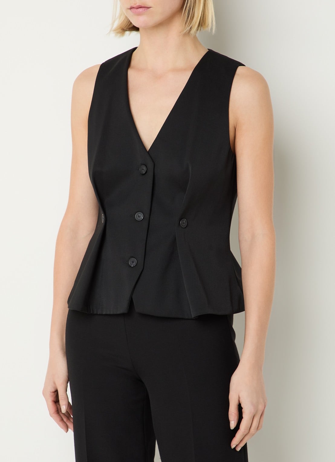Claudie Pierlot Gilet in wolblend - detail 4 zwart