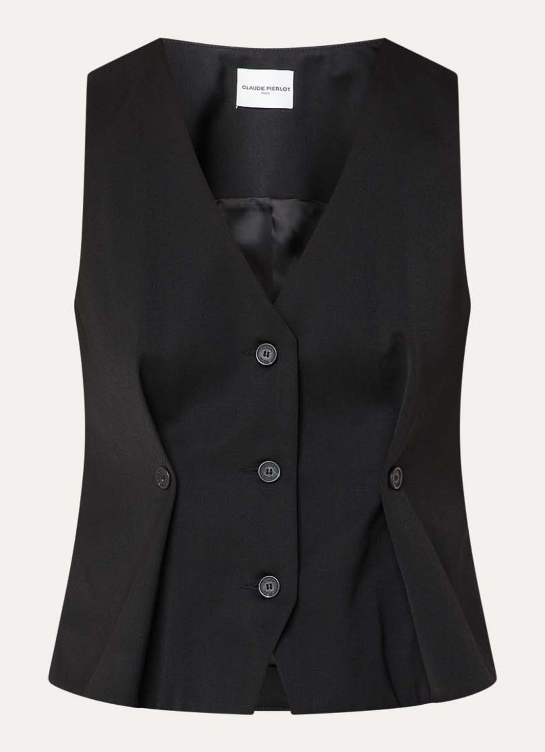 Claudie Pierlot Gilet in wolblend - voorkant zwart