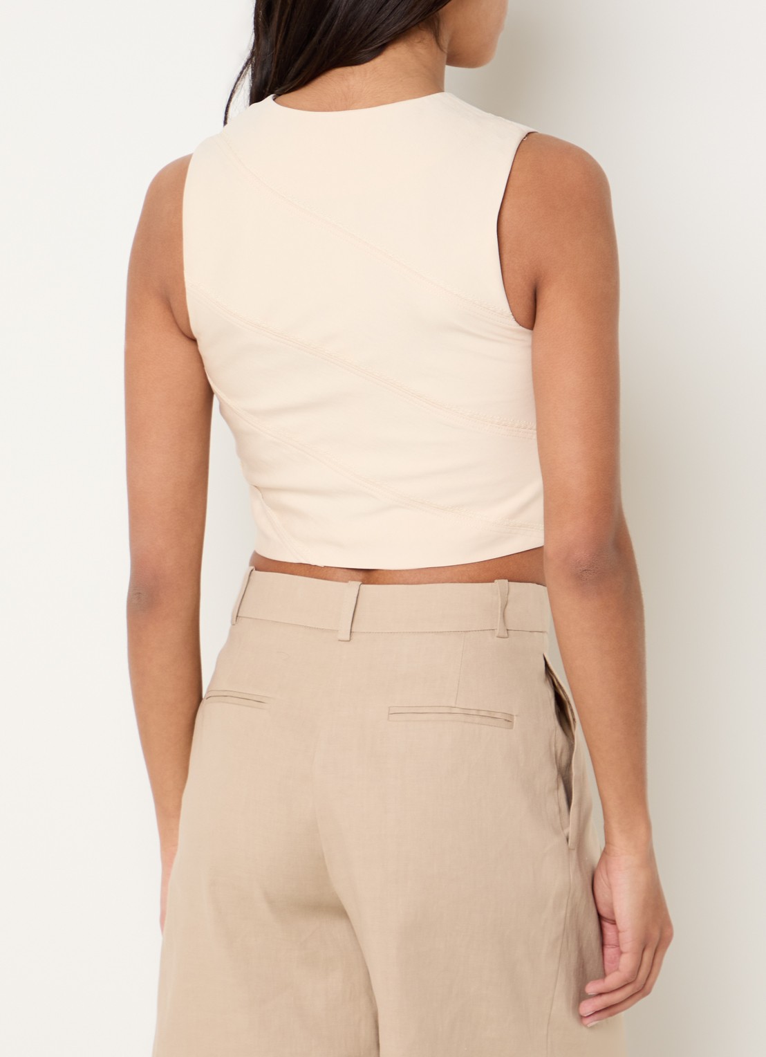 Claudie Pierlot Gilet met V-hals - achterkant 4 creme