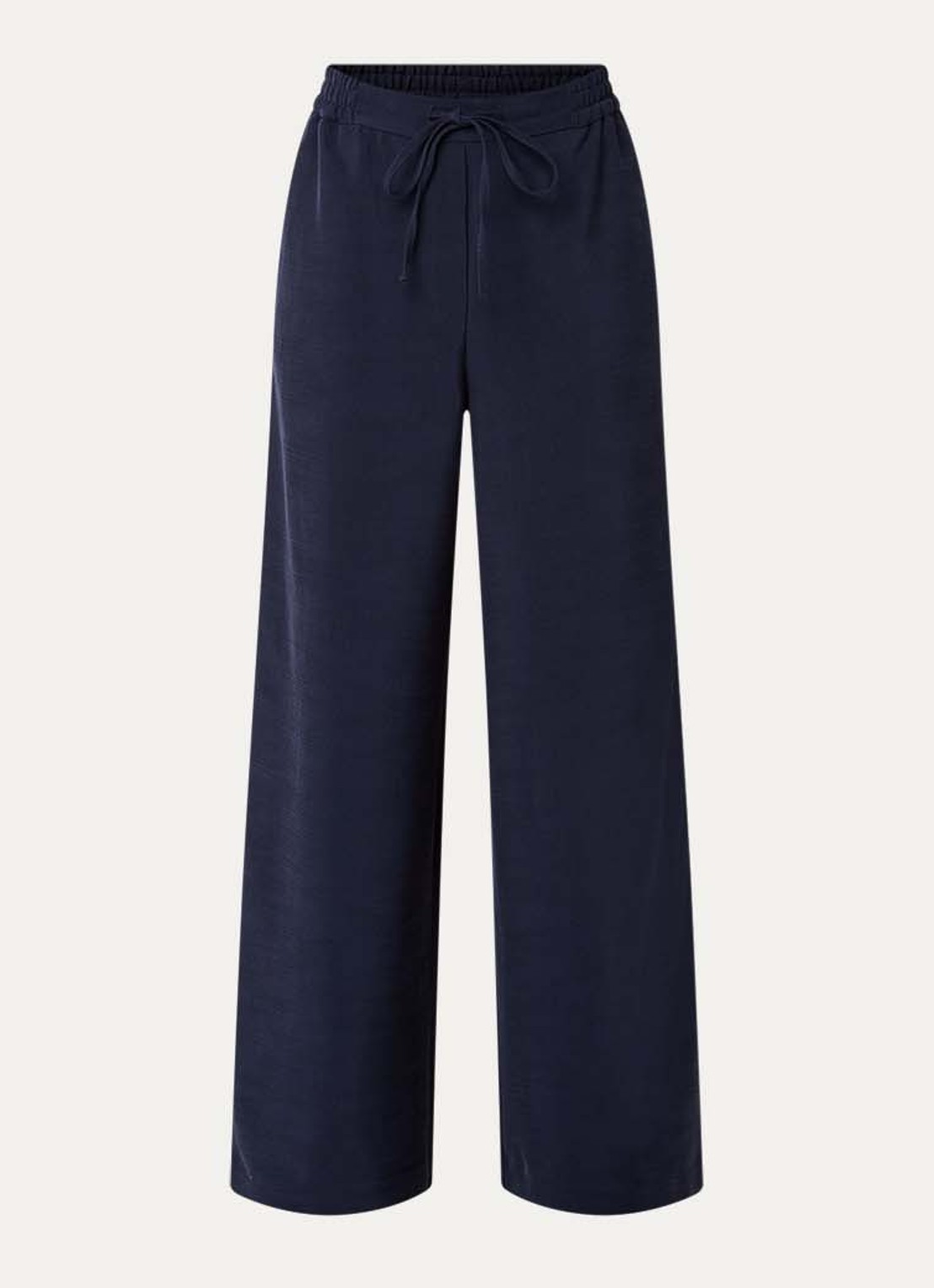 Claudie Pierlot High waist loose fit broek met elastische band - voorkant 3 donkerblauw