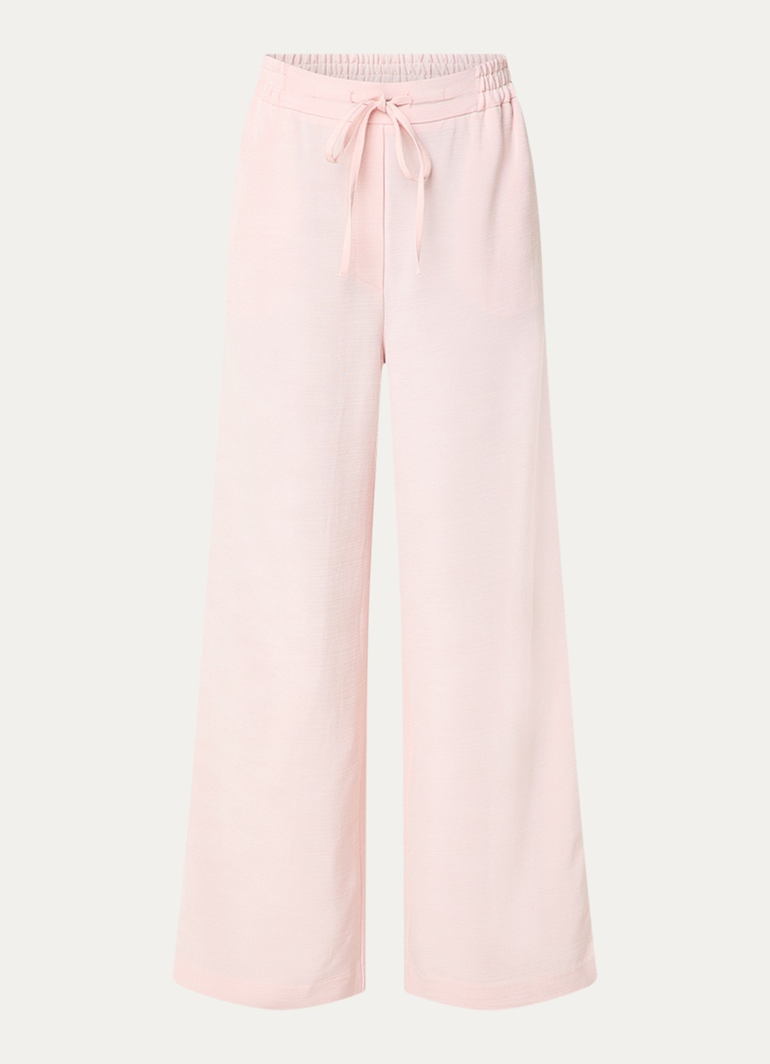 Claudie Pierlot High waist loose fit broek met elastische band - voorkant 3 lichtroze
