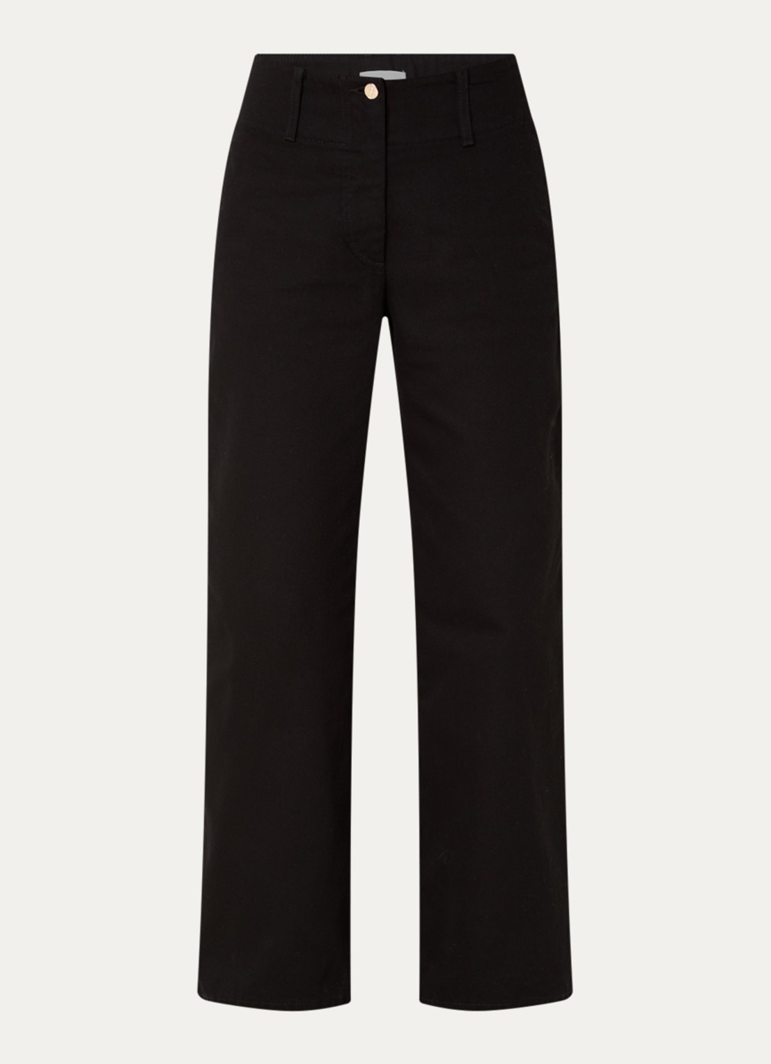 Claudie Pierlot High waist straight leg jeans met gekleurde wassing - voorkant zwart
