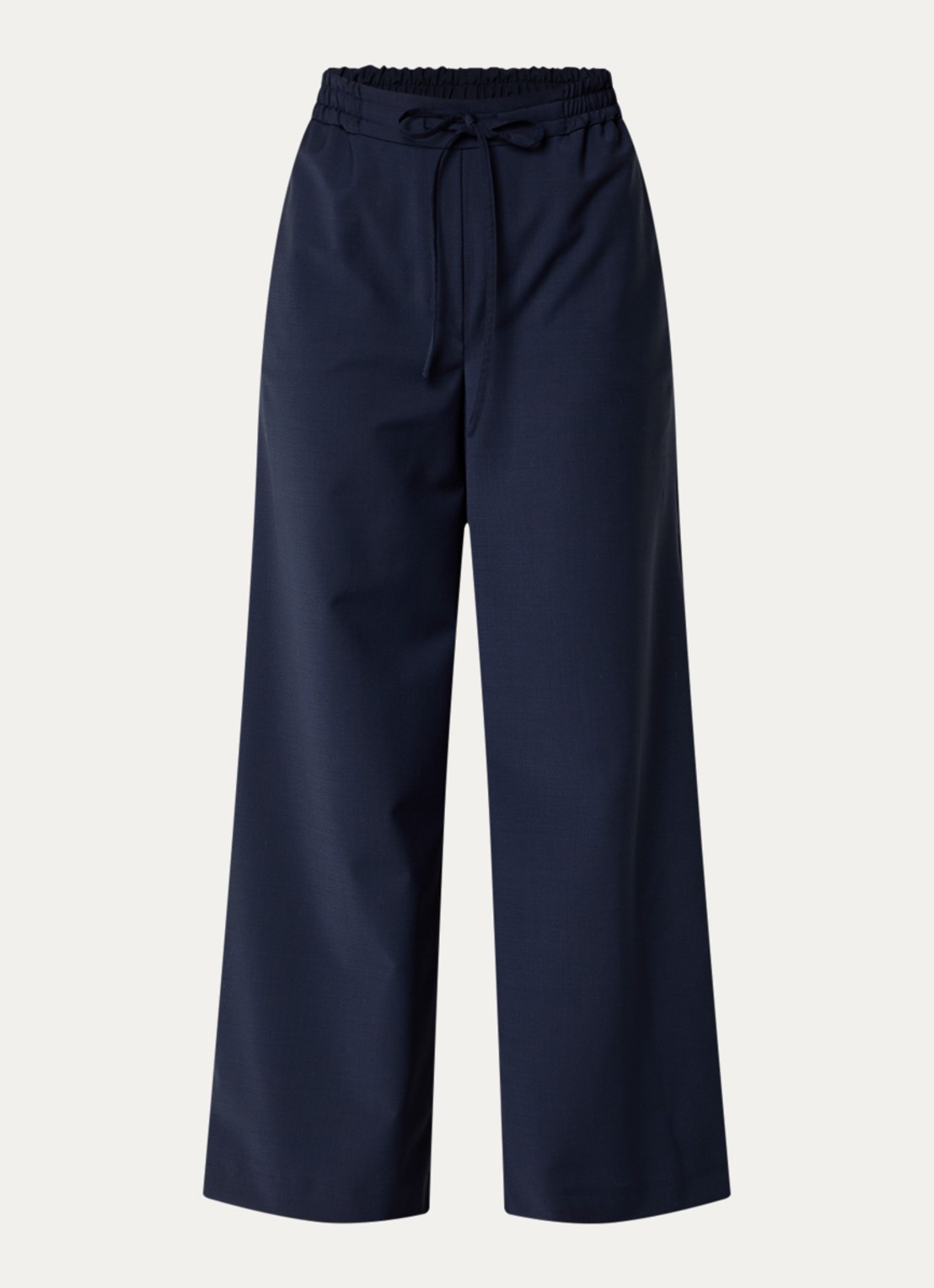 Claudie Pierlot High waist wide fit chino met steekzakken - voorkant donkerblauw
