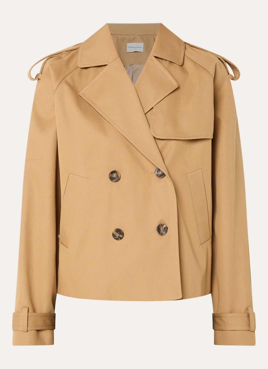 Claudie Pierlot Jack met steekzakken - voorkant camel