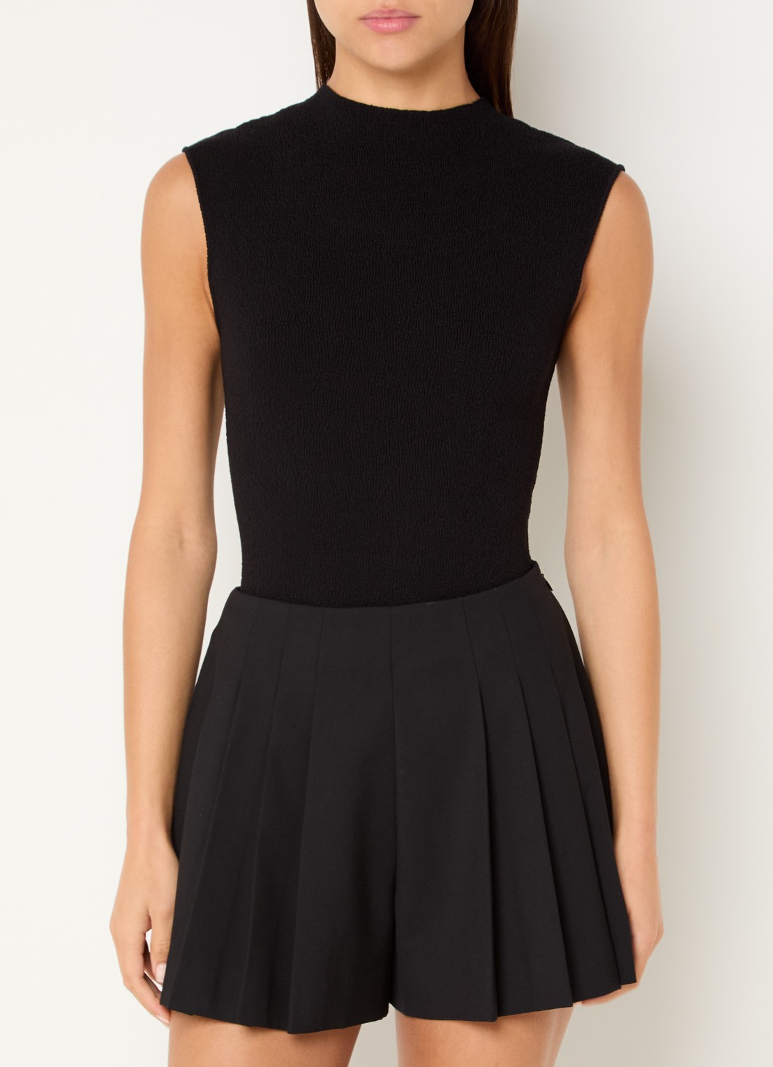 Claudie Pierlot Mamby top met structuur - detail 2 zwart