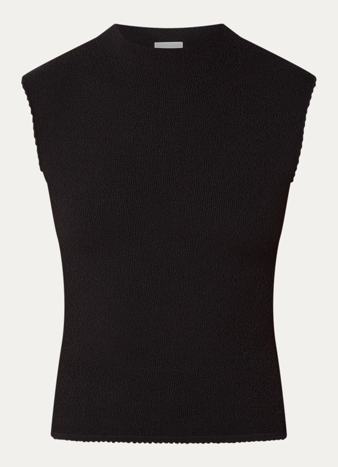 Claudie Pierlot Mamby top met structuur - voorkant 3 zwart