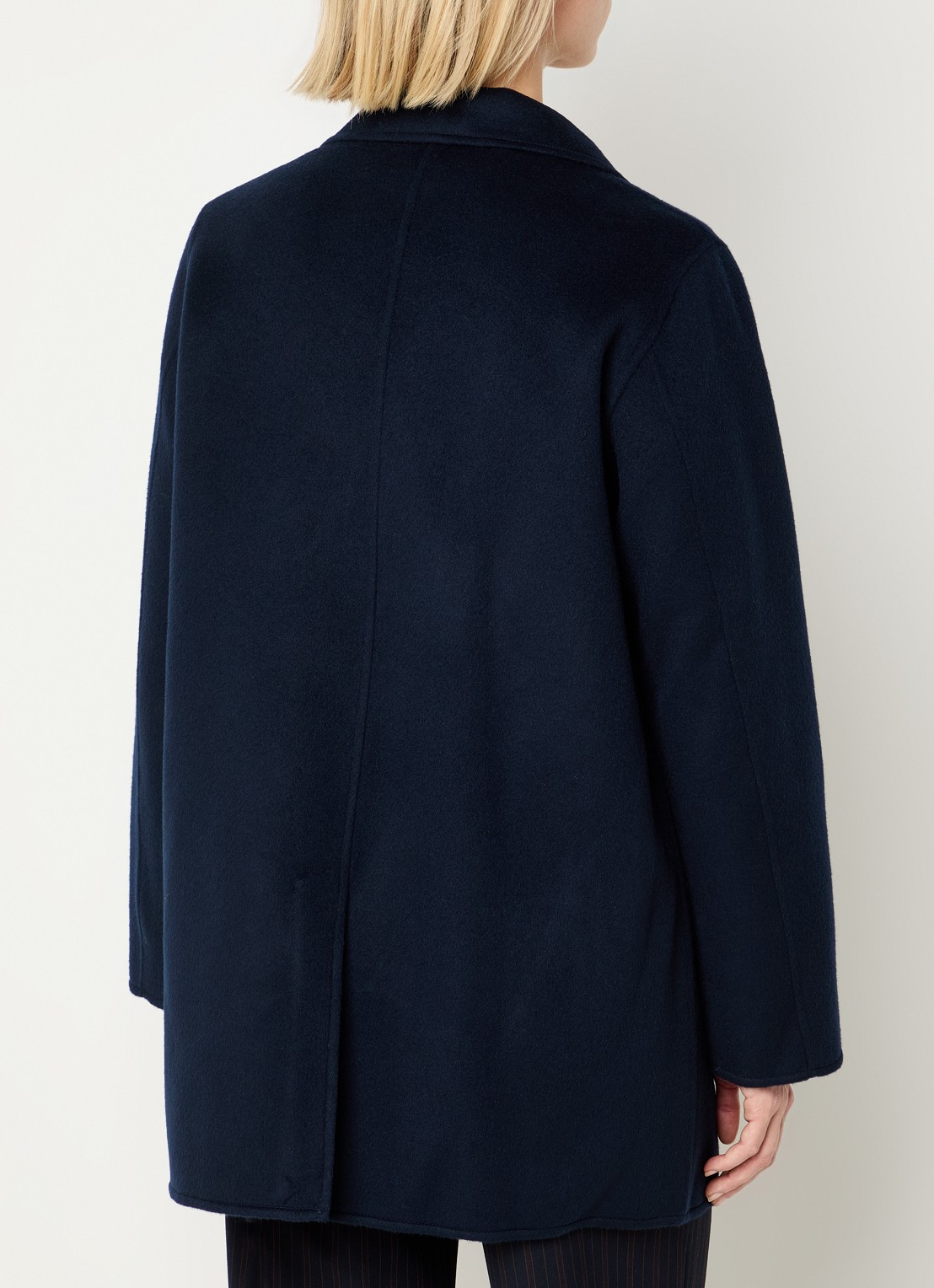 Claudie Pierlot Mantel van wol - achterkant 2 donkerblauw