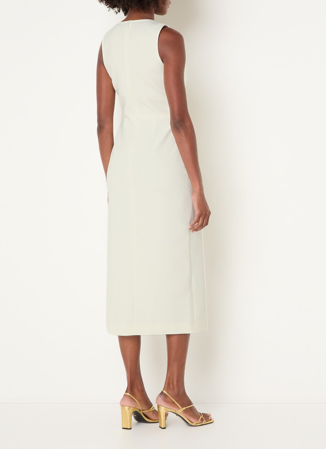 Claudie Pierlot Maxi blazerjurk met split - achterkant 2 gebroken wit