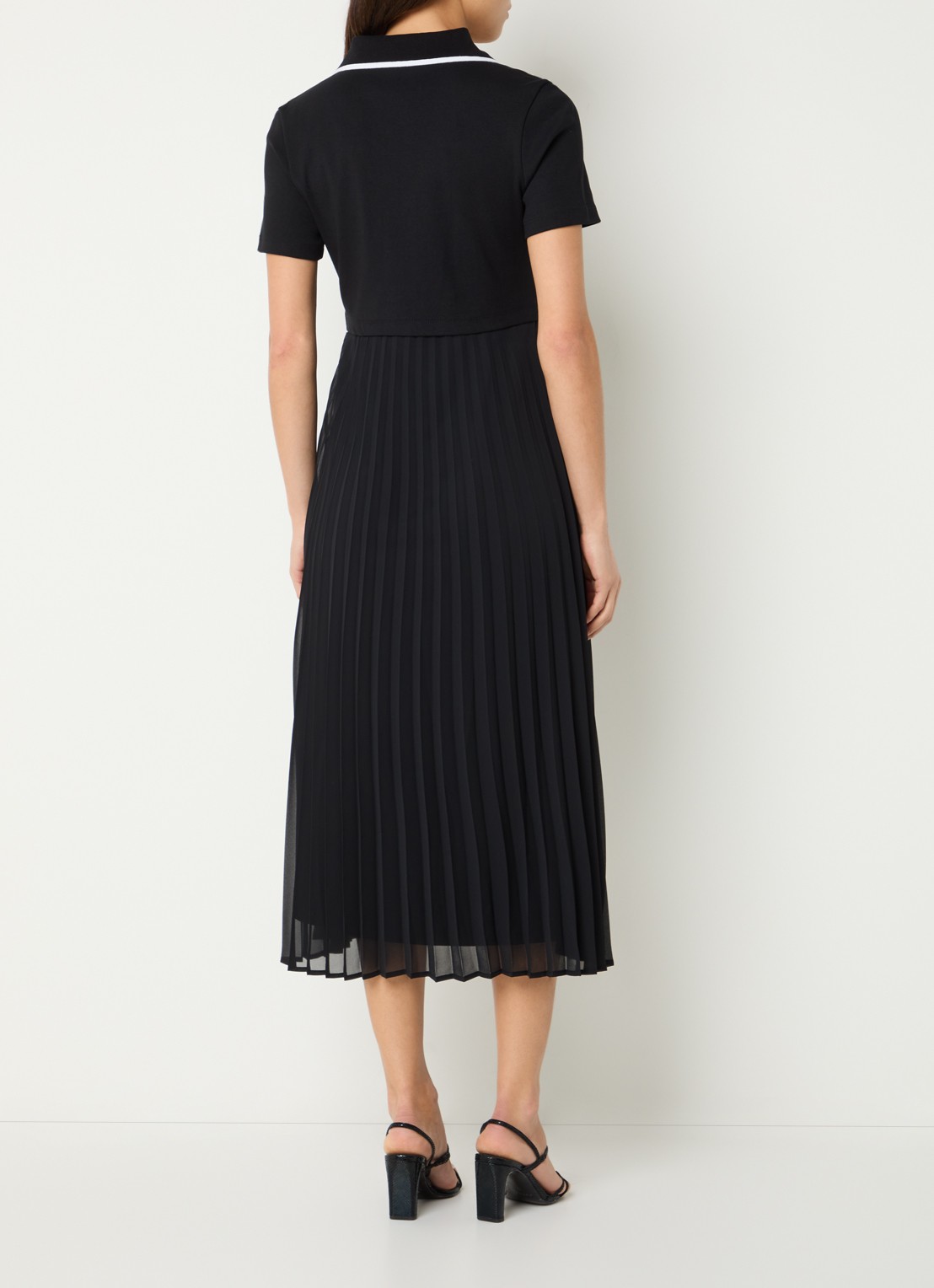 Claudie Pierlot Midi tuniekjurk met V-hals  - achterkant 4 zwart