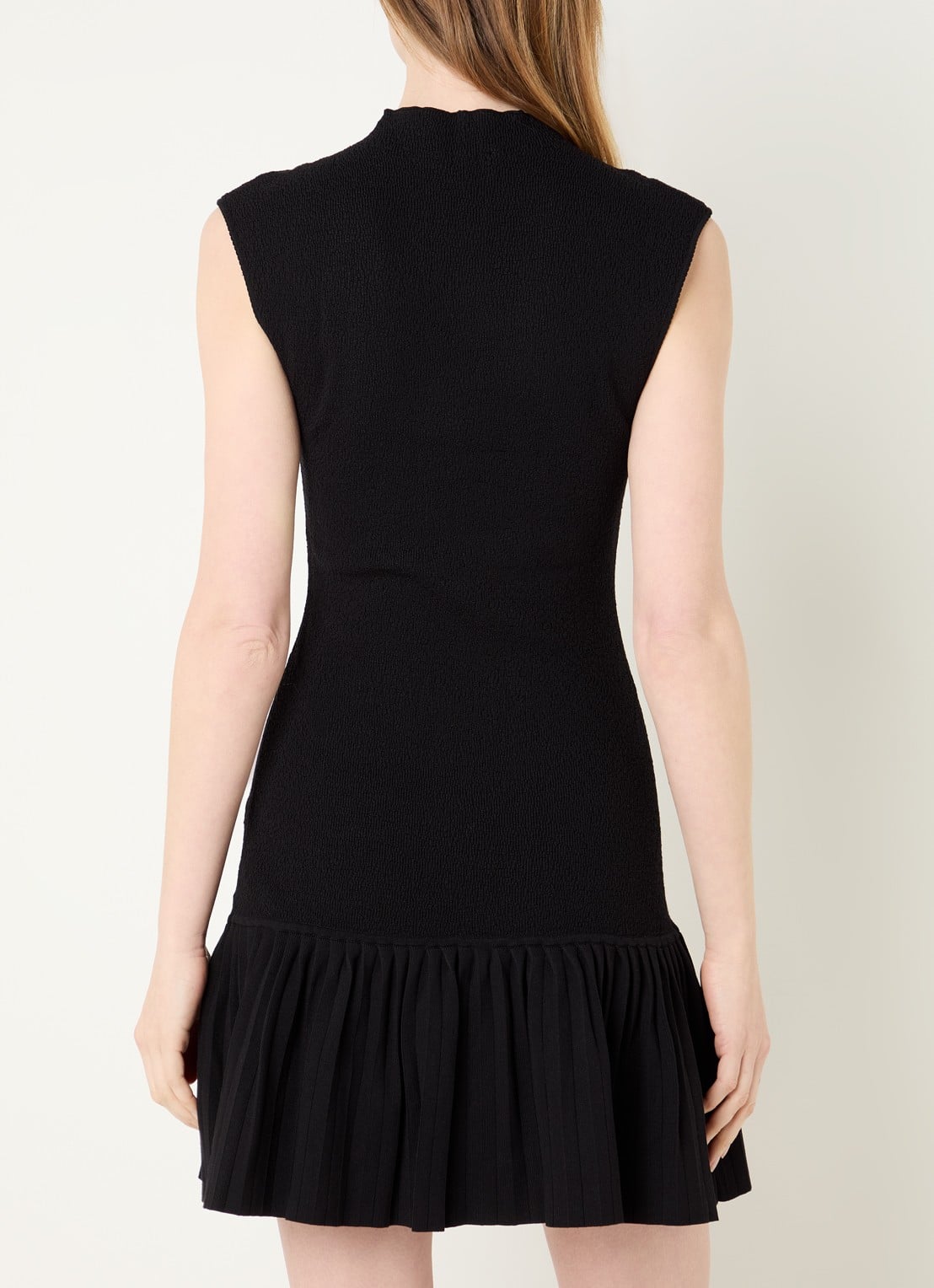 Claudie Pierlot Mini jurk met volant - achterkant zwart
