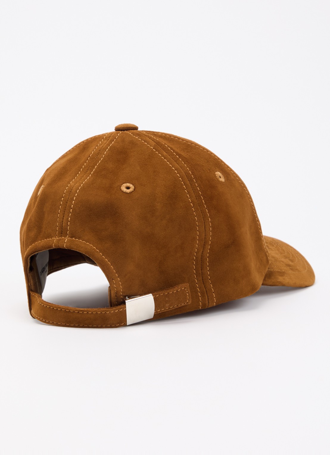 Claudie Pierlot Pet van suède met logoborduring  - detail bruin