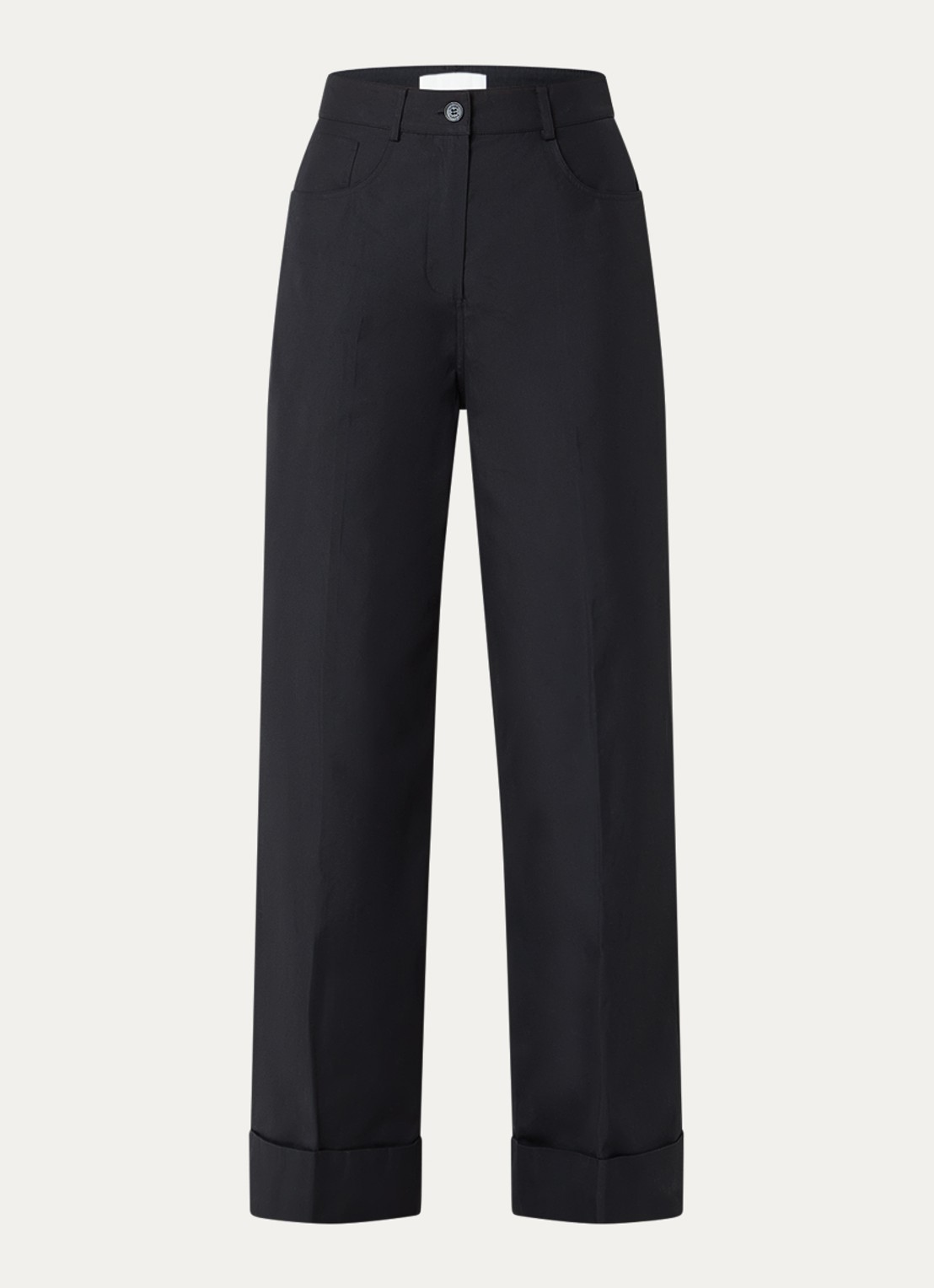 Claudie Pierlot Piano high waist loose fit pantalon met steekzakken - voorkant 2 blauw