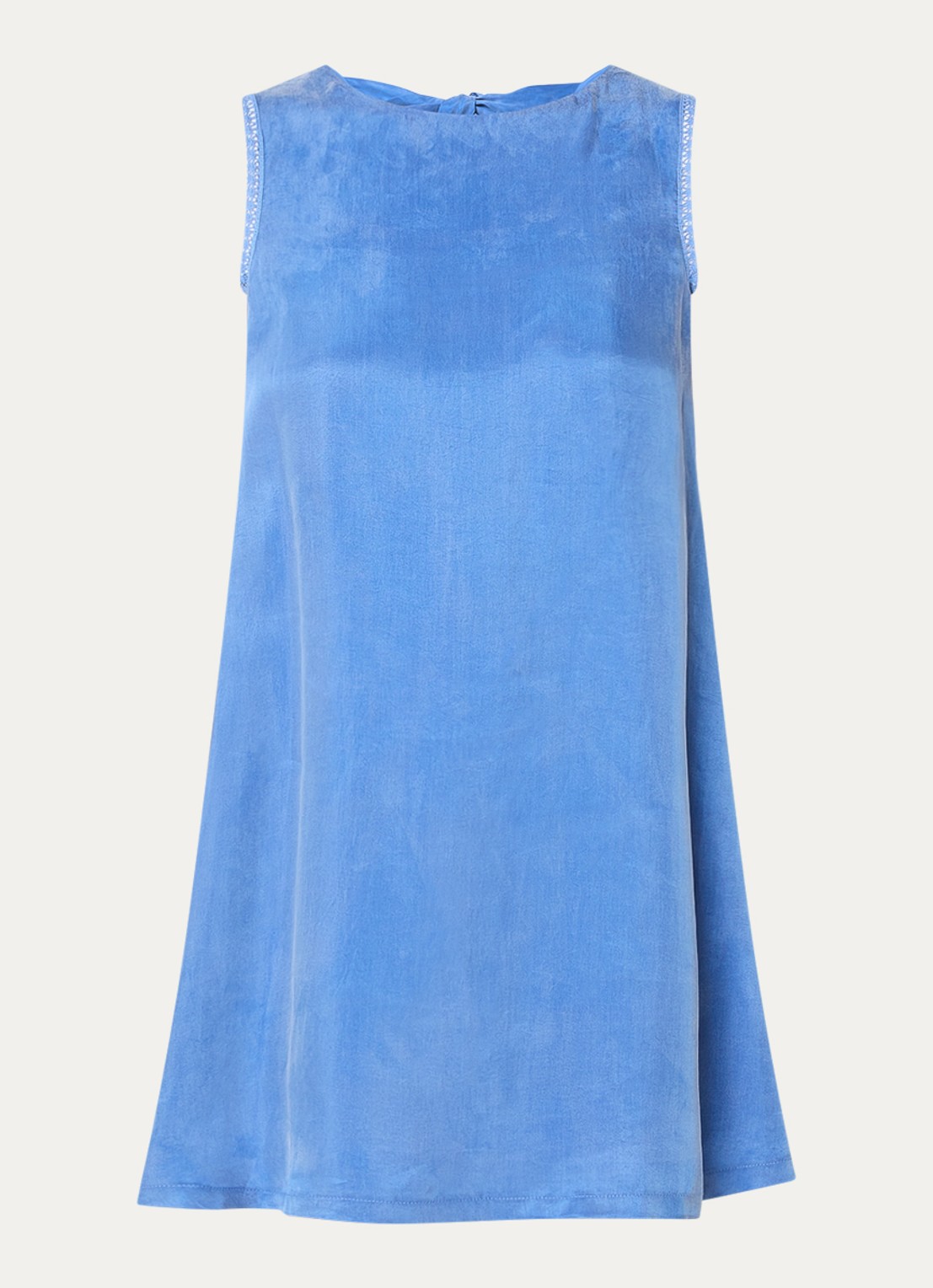 Claudie Pierlot Relea mini A-lijn jurk met gestrikt detail - voorkant 2 blauw
