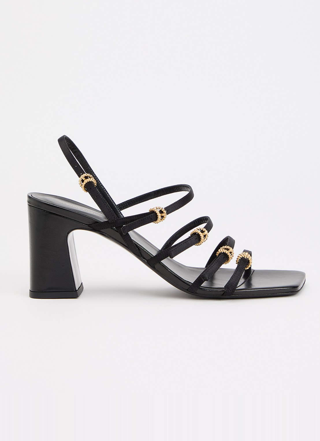 Claudie Pierlot Sandalette met gespdetail - voorkant zwart