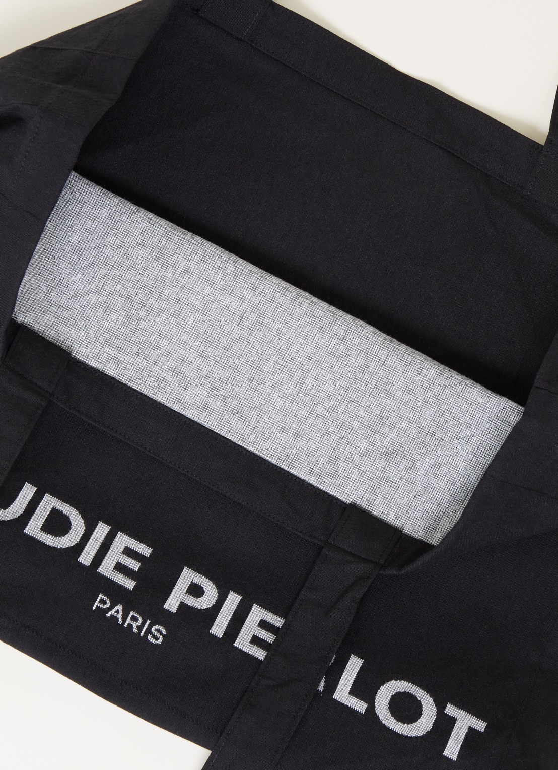 Claudie Pierlot Shopper met logoprint - detail zwart