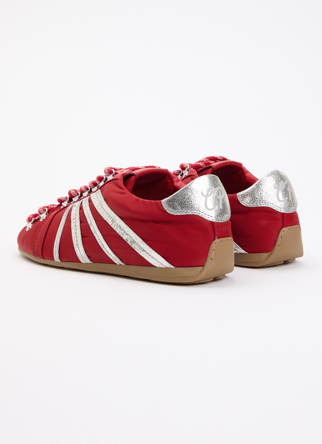 Claudie Pierlot Swing sneaker met metallic details - achterkant 5 rood