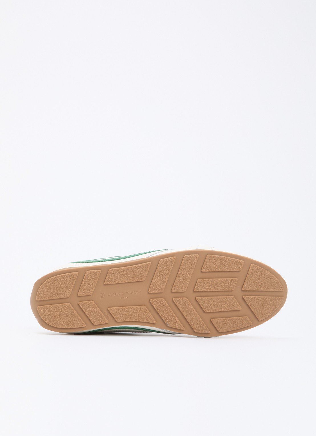 Claudie Pierlot Swing sneaker van kalfsleer met logo - detail 5 gebroken wit
