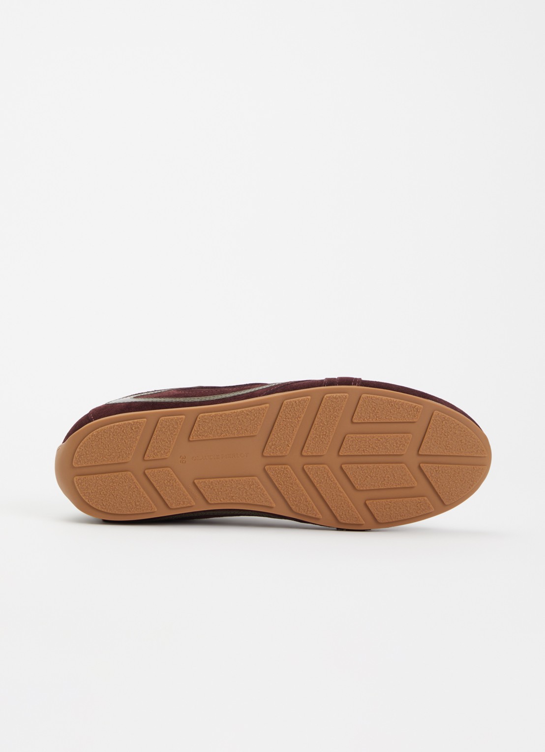 Claudie Pierlot Swing sneaker van suède - detail 7 bordeauxrood