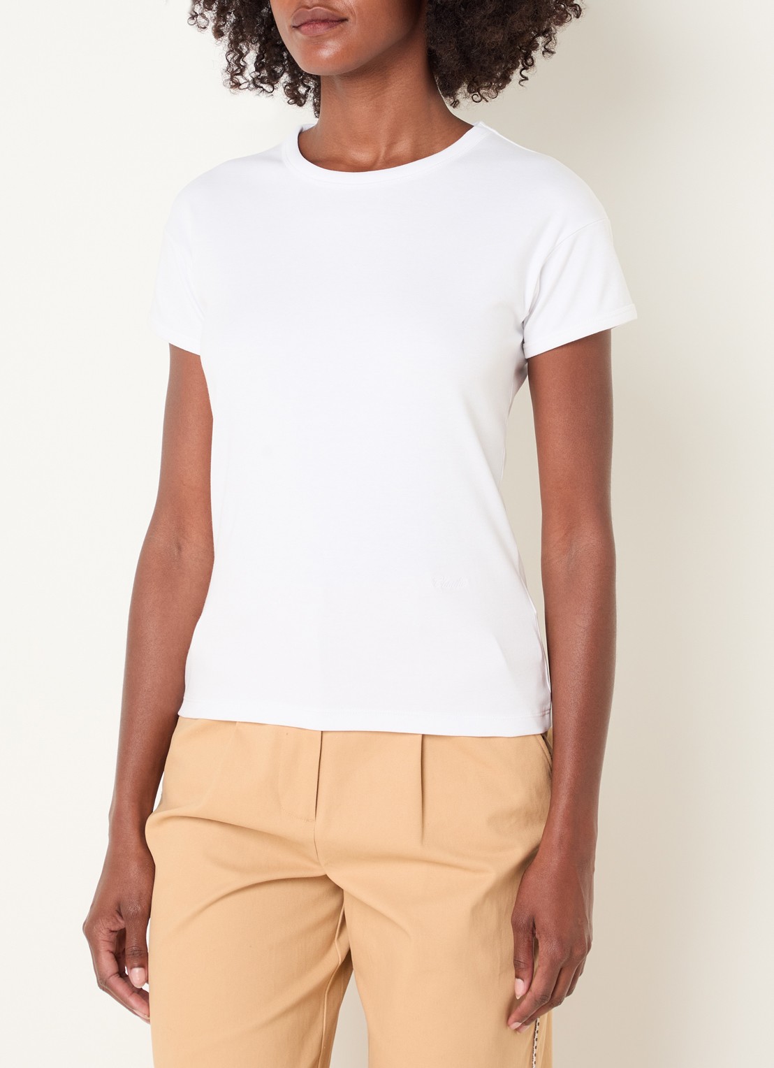 Claudie Pierlot T-shirt met ronde hals - detail 3 wit