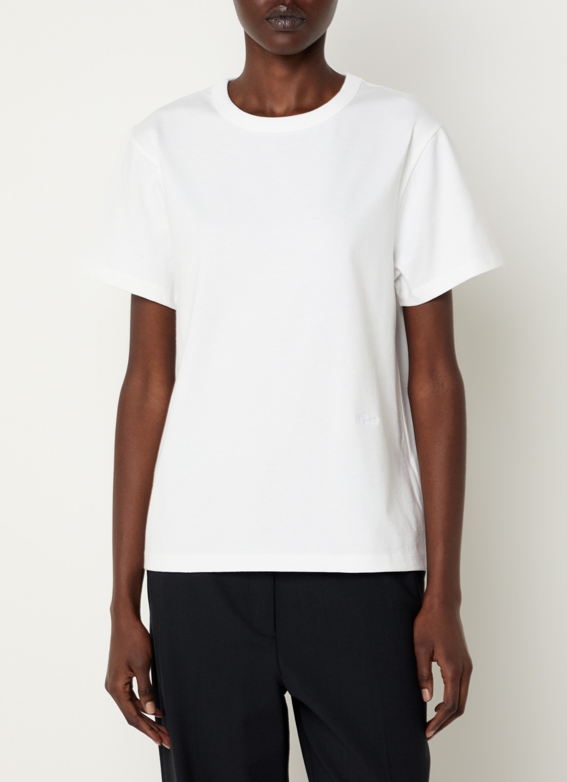 Claudie Pierlot T-shirt met stretch - detail wit