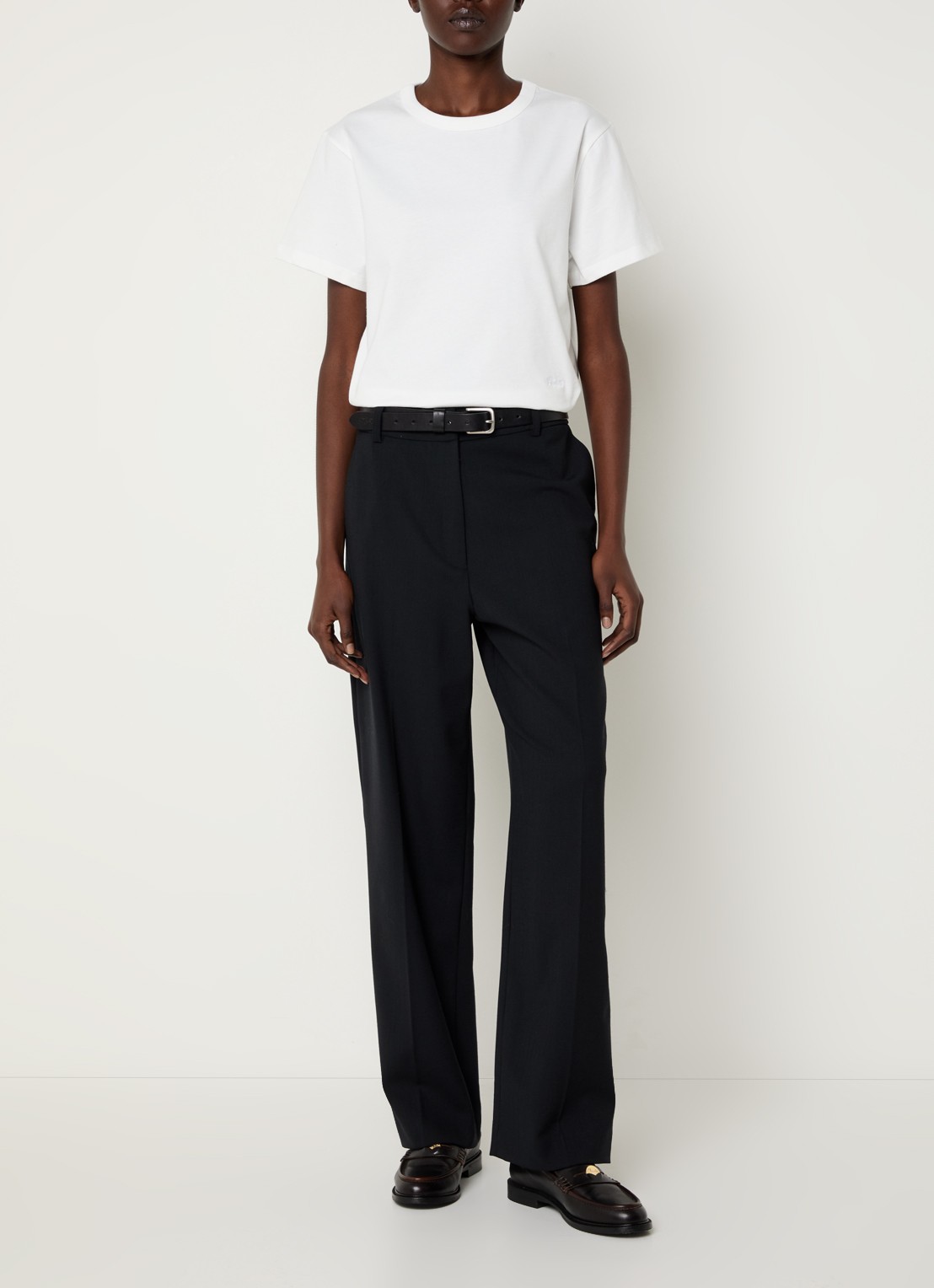 Claudie Pierlot T-shirt met stretch - voorkant 3 wit