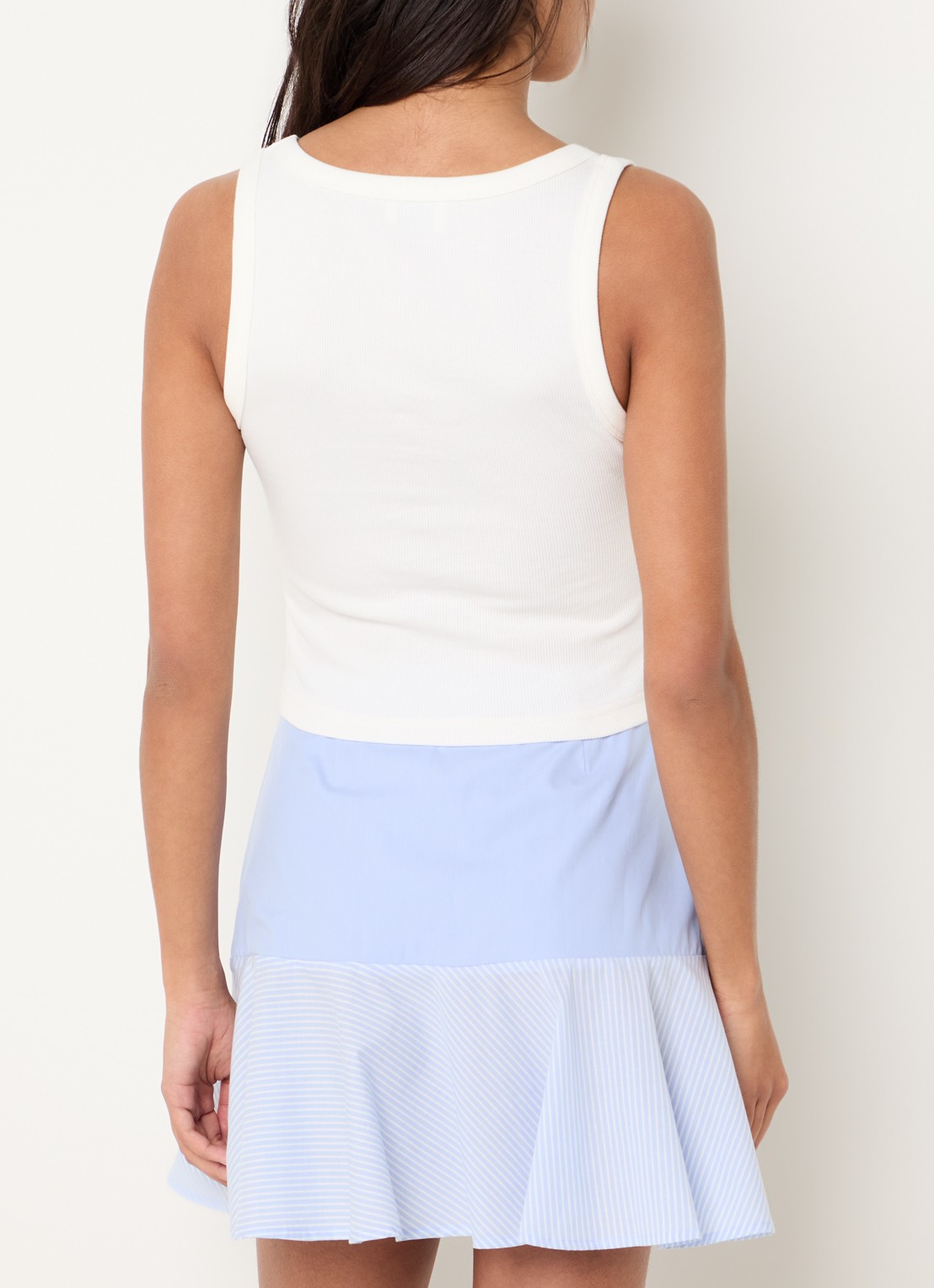 Claudie Pierlot Tanktop met logo - achterkant gebroken wit