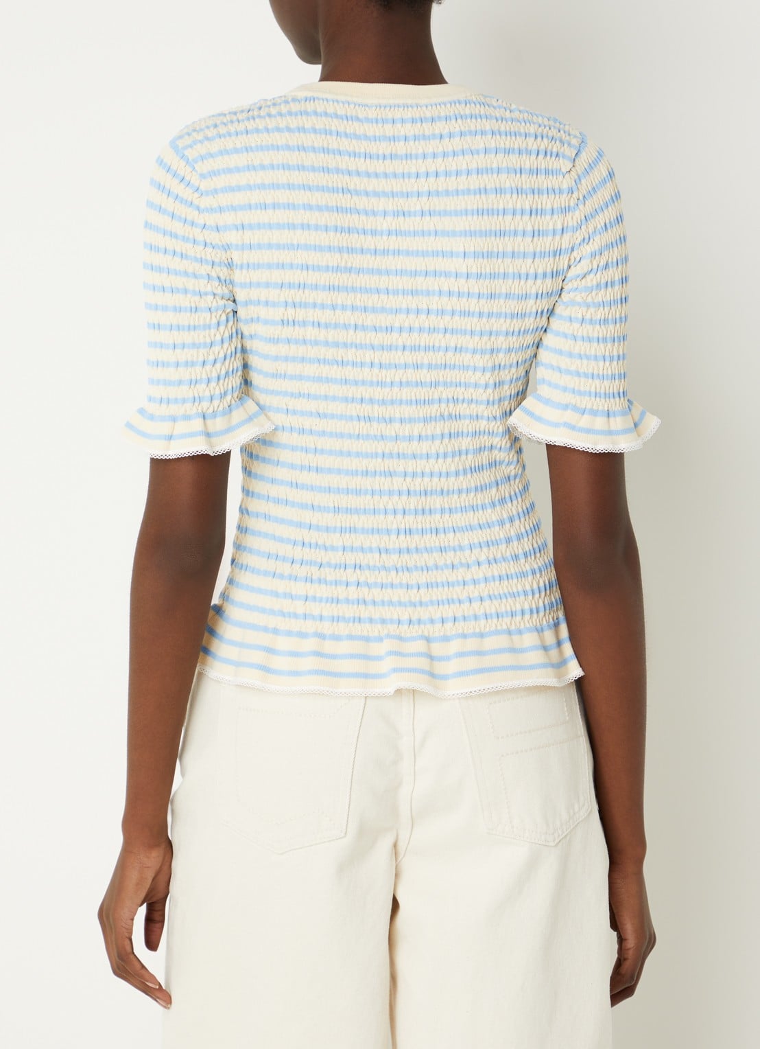 Claudie Pierlot Top met streepprint - achterkant 3 blauw